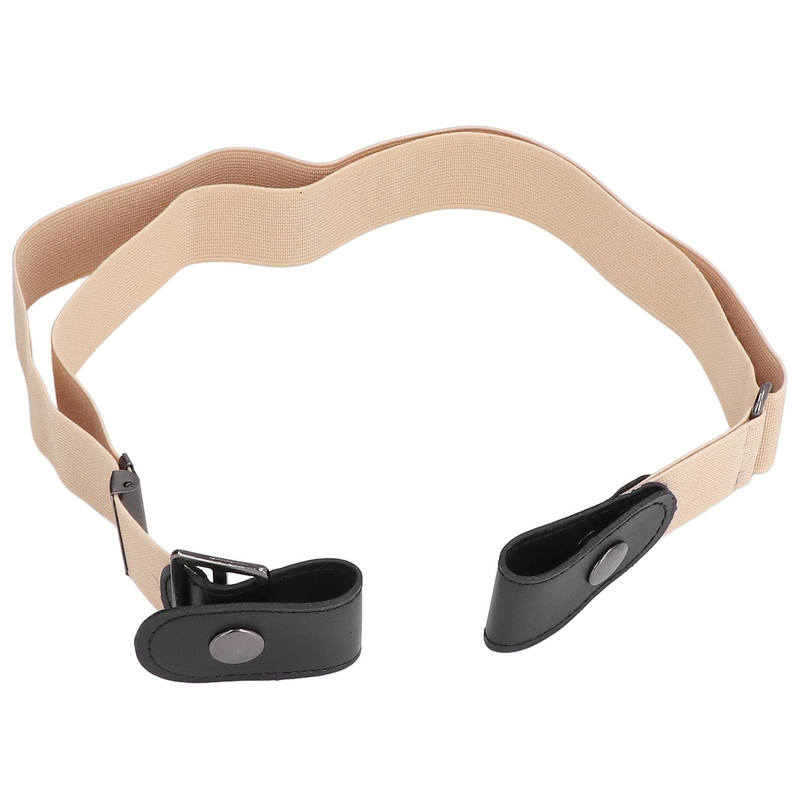 Buckle Free Stretch Belt Adjustable Japanese Lazy Invisible Traceless Belts for WomenKhaki - Image 1