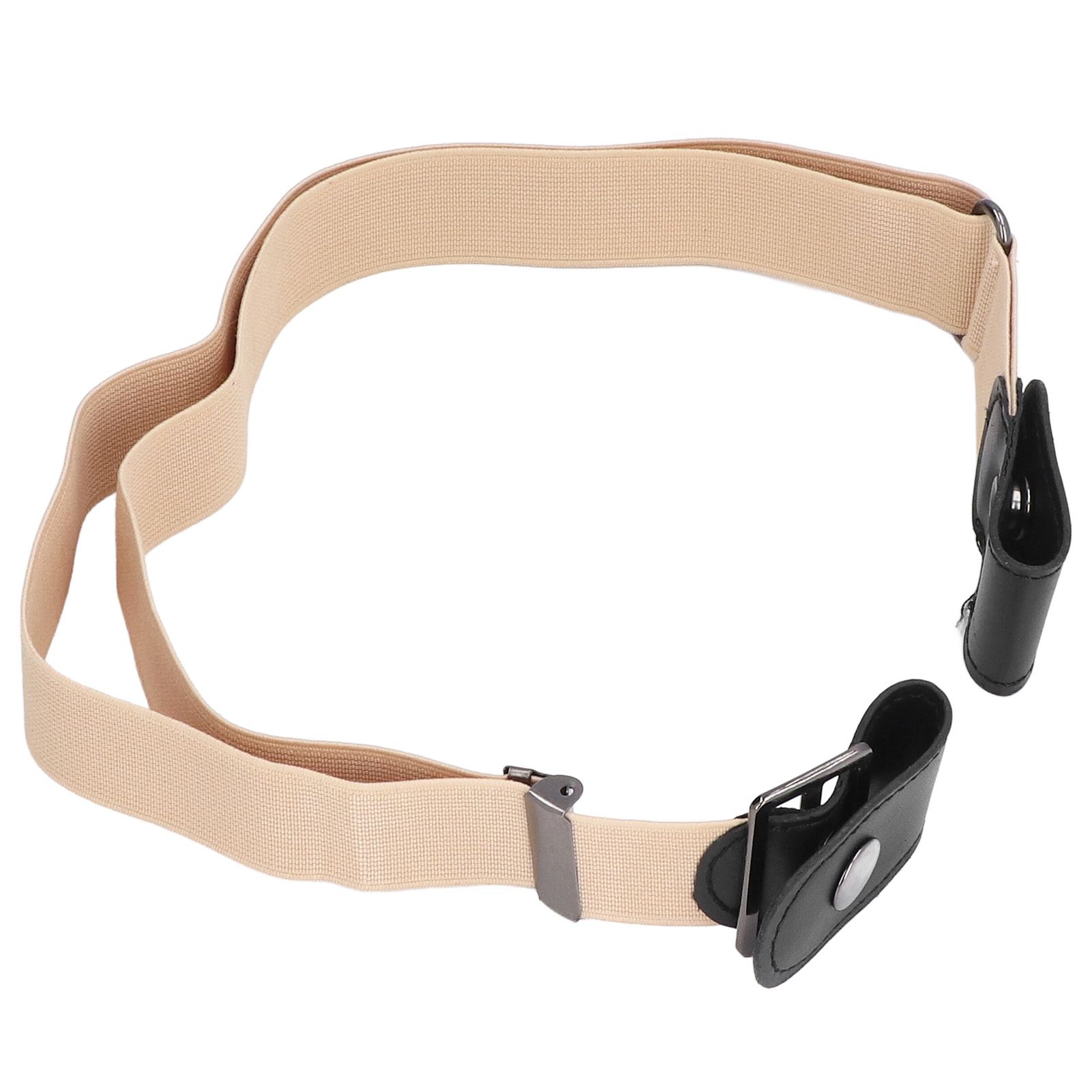 Buckle Free Stretch Belt Adjustable Japanese Lazy Invisible Traceless Belts for WomenKhaki - Image 3