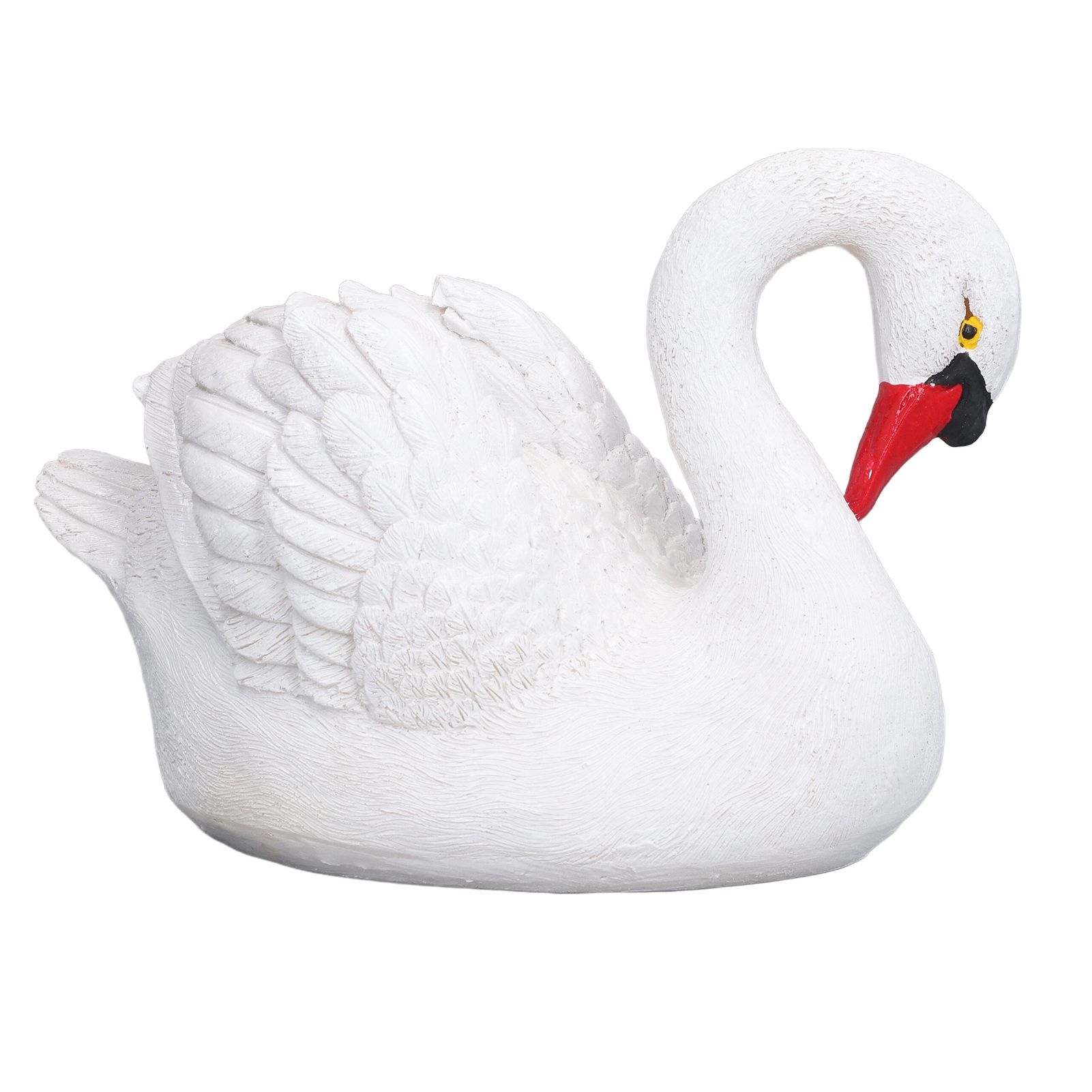 Resin White Swan Figurine Resin White Goose Statue for Outdoor Garden Yard Decoration - Image 4