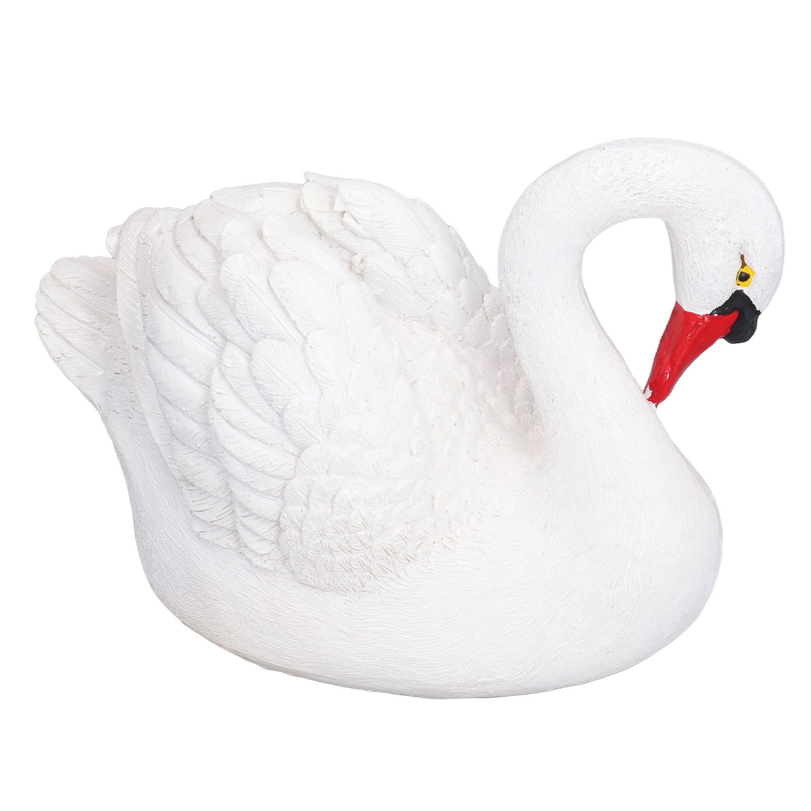 Resin White Swan Figurine Resin White Goose Statue for Outdoor Garden Yard Decoration - Image 5