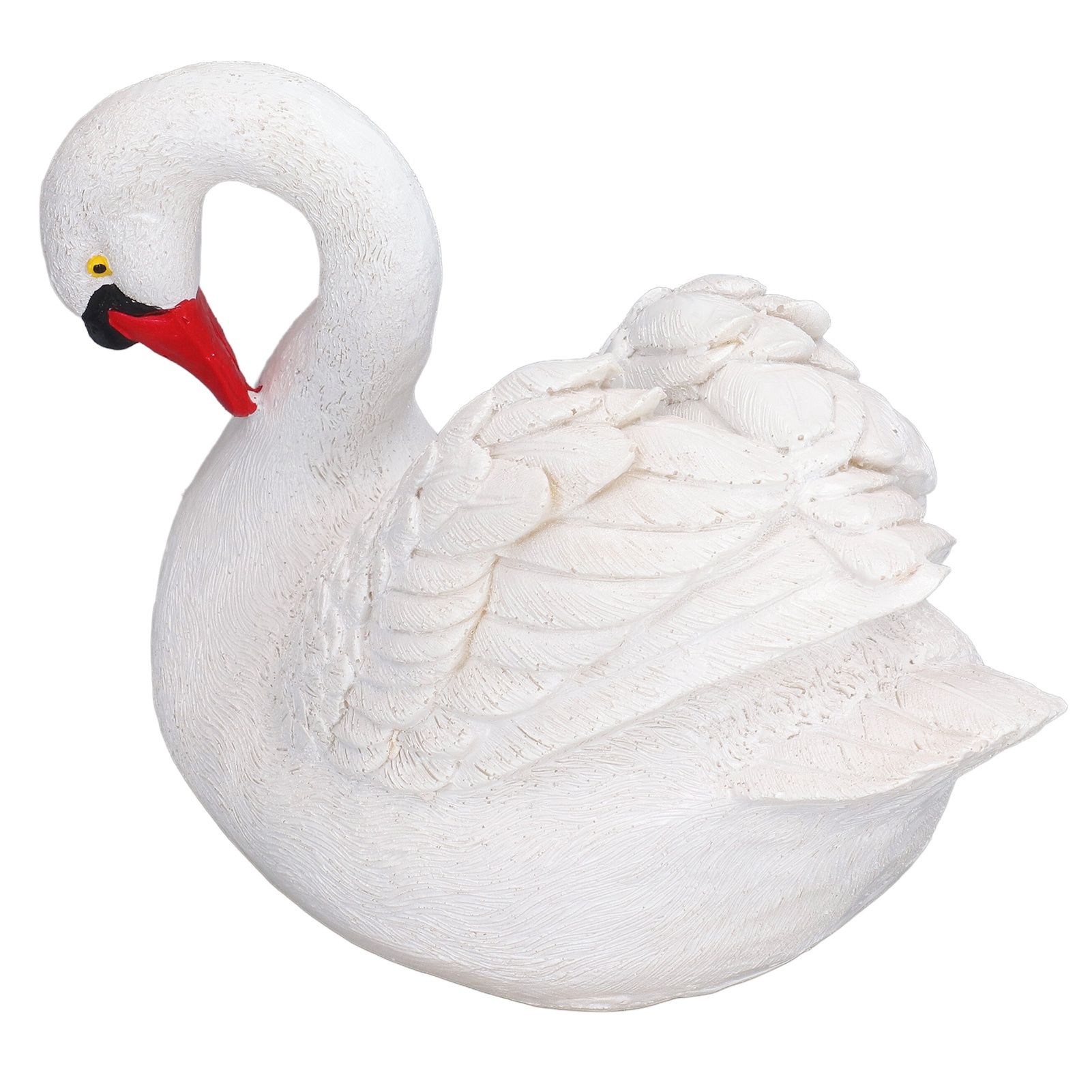 Resin White Swan Figurine Resin White Goose Statue for Outdoor Garden Yard Decoration - Image 6
