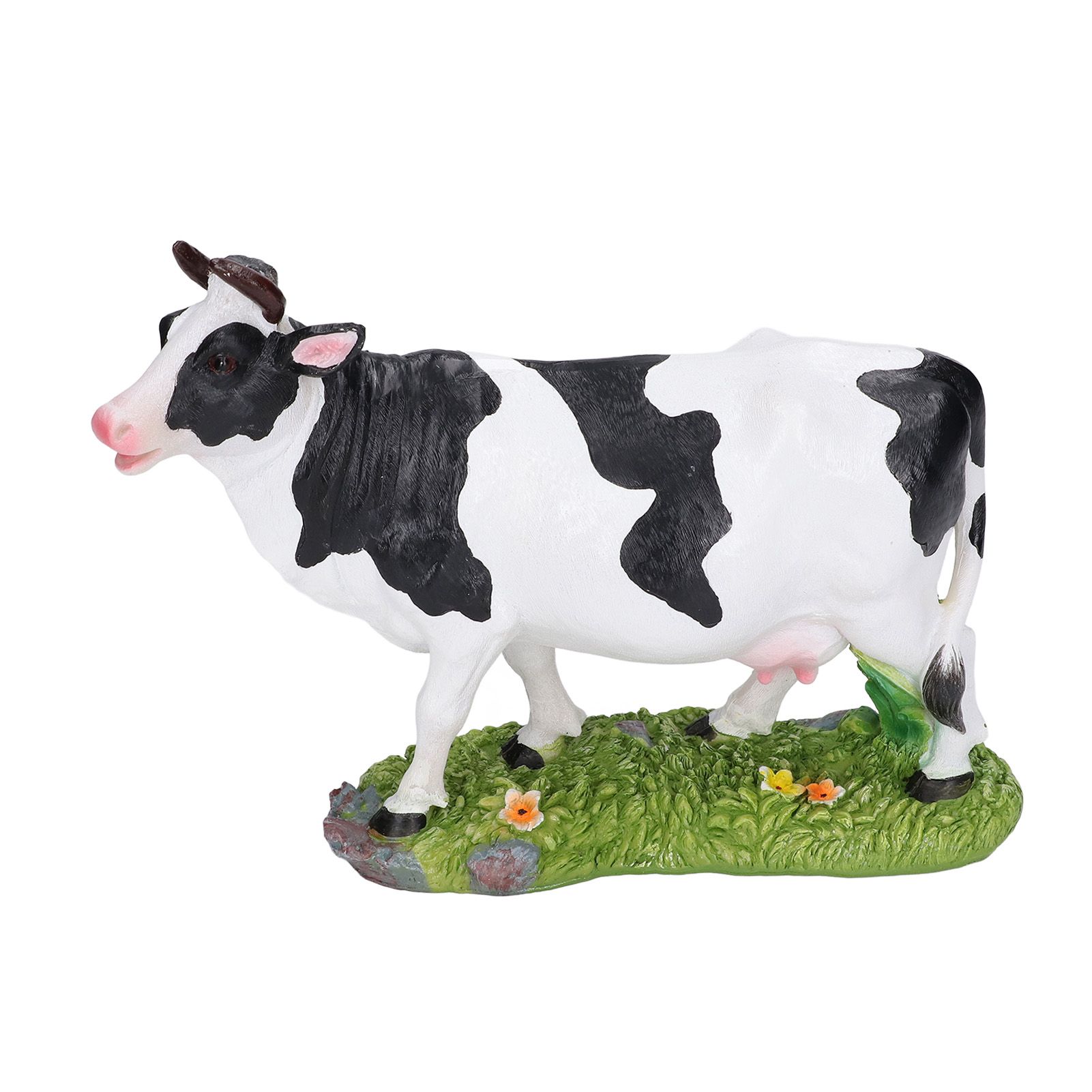 Animals Figures Statue Resin Miniature Cow Figurines for Desktop Garden Decoration - Image 1