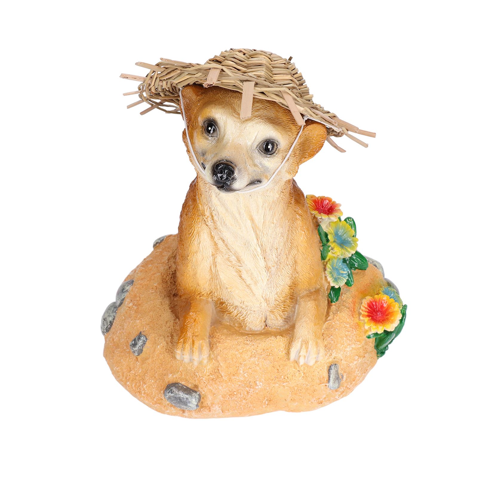 Straw Hat Meerkat Ornaments Meerkat Garden Statue Flower Pot Decoration Resin Crafts for Lawn Garden Yard - Image 5