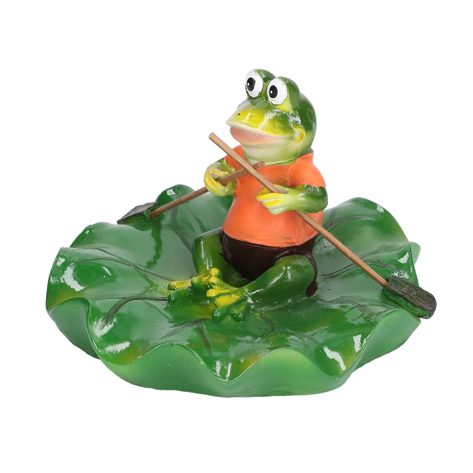Simulation Resin Floating Lotus Leaf Frogs Ornament Fish Pond Fountain Landscape Decor - Image 5
