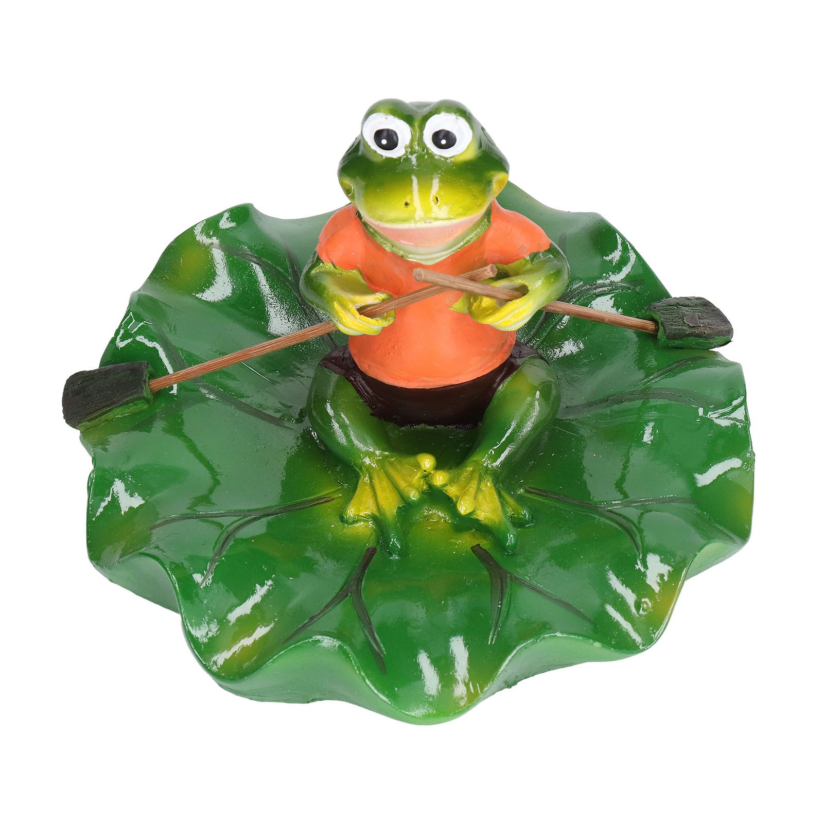 Simulation Resin Floating Lotus Leaf Frogs Ornament Fish Pond Fountain Landscape Decor - Image 6