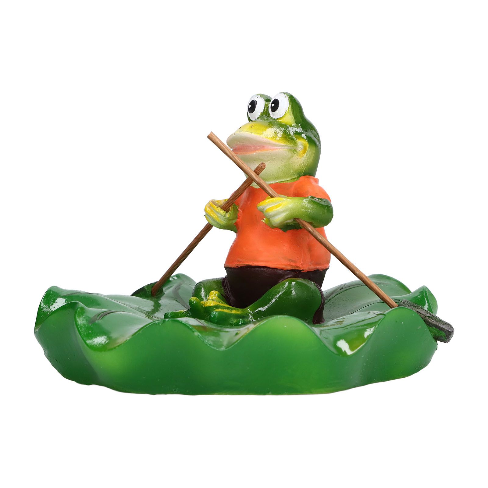 Simulation Resin Floating Lotus Leaf Frogs Ornament Fish Pond Fountain Landscape Decor - Image 8