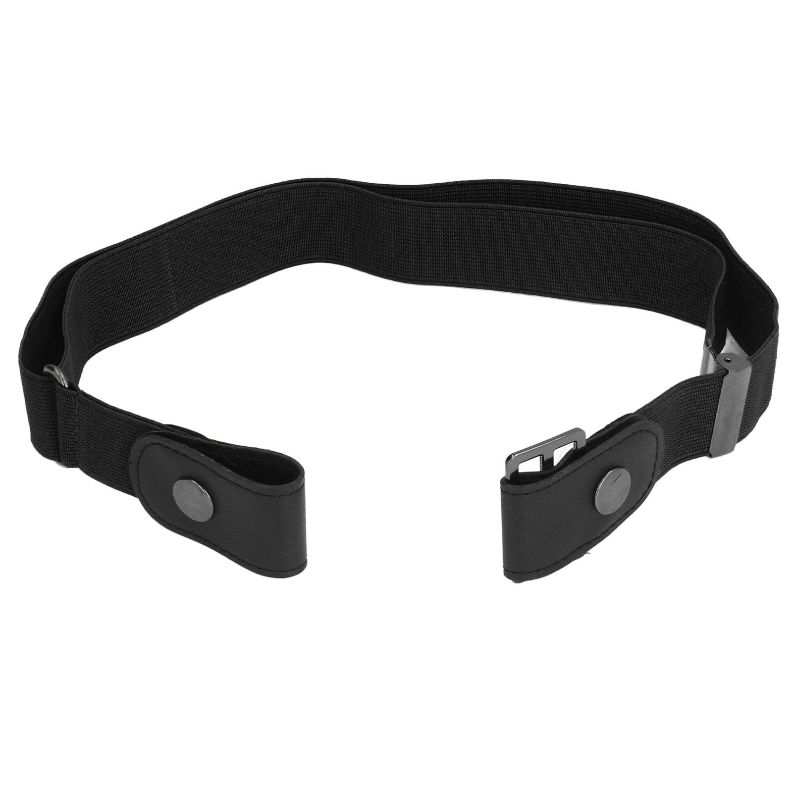 Buckle Free Stretch Belt Adjustable Japanese Invisible Traceless Belts for Women and MenBlack - Image 1