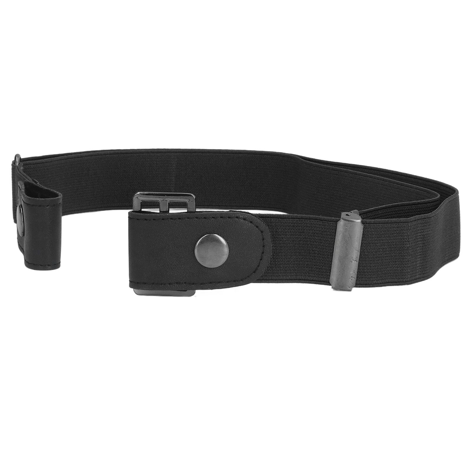 Buckle Free Stretch Belt Adjustable Japanese Invisible Traceless Belts for Women and MenBlack - Image 3