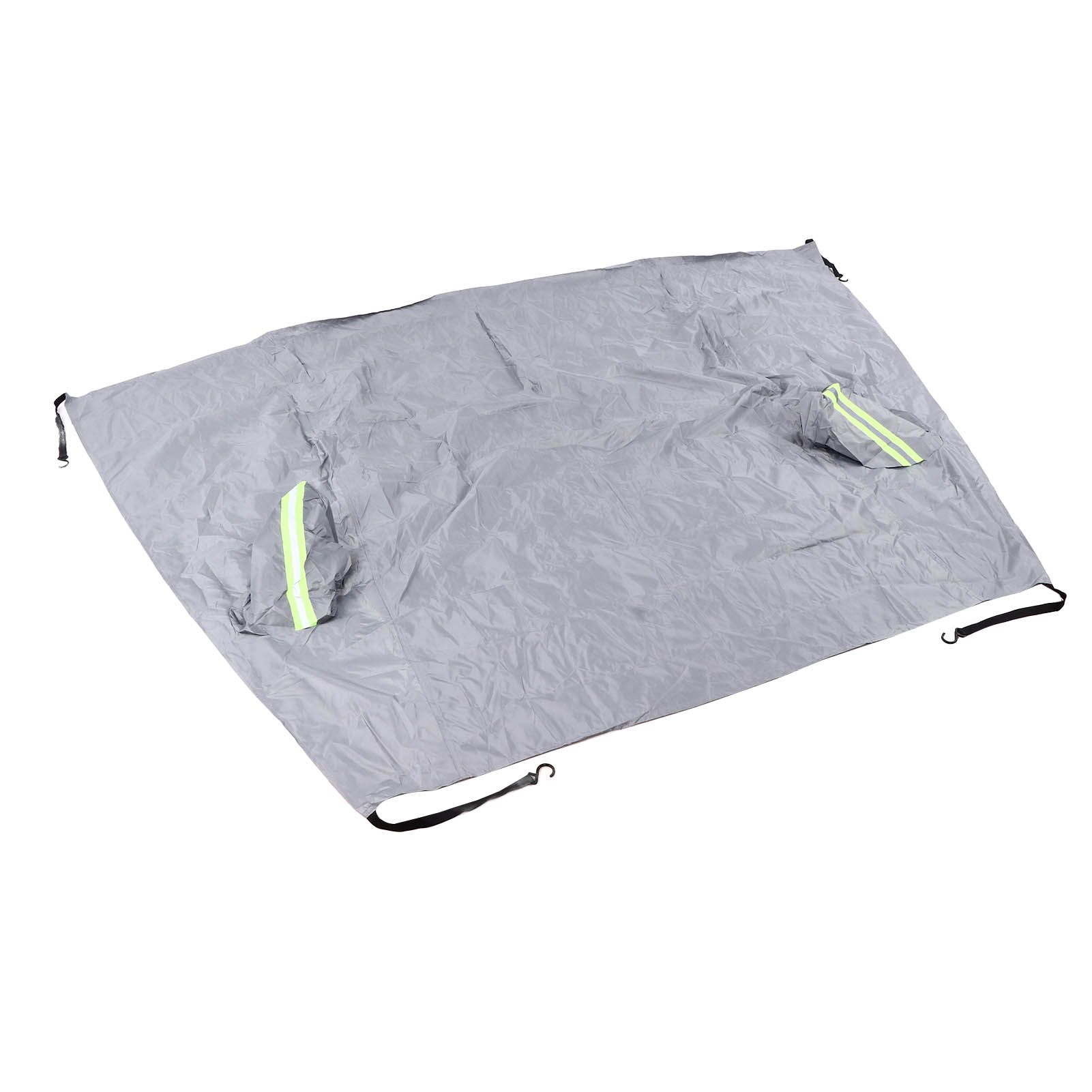 Windshield Cover Waterproof Snowproof Large Coverage Area Universal Windshield Protector with Reflective StripsGrey - Image 3