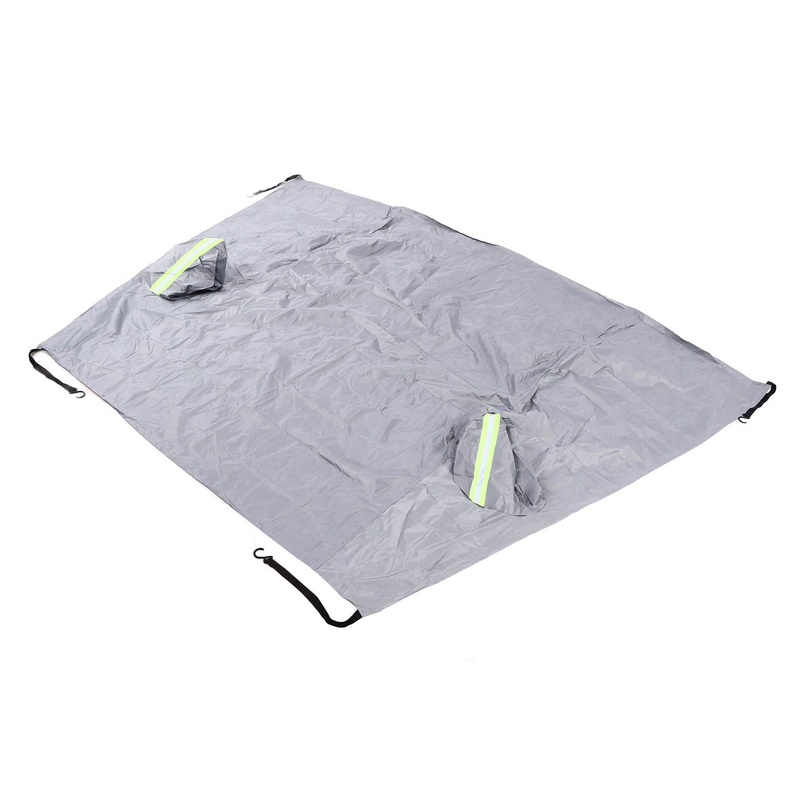 Windshield Cover Waterproof Snowproof Large Coverage Area Universal Windshield Protector with Reflective StripsGrey - Image 4