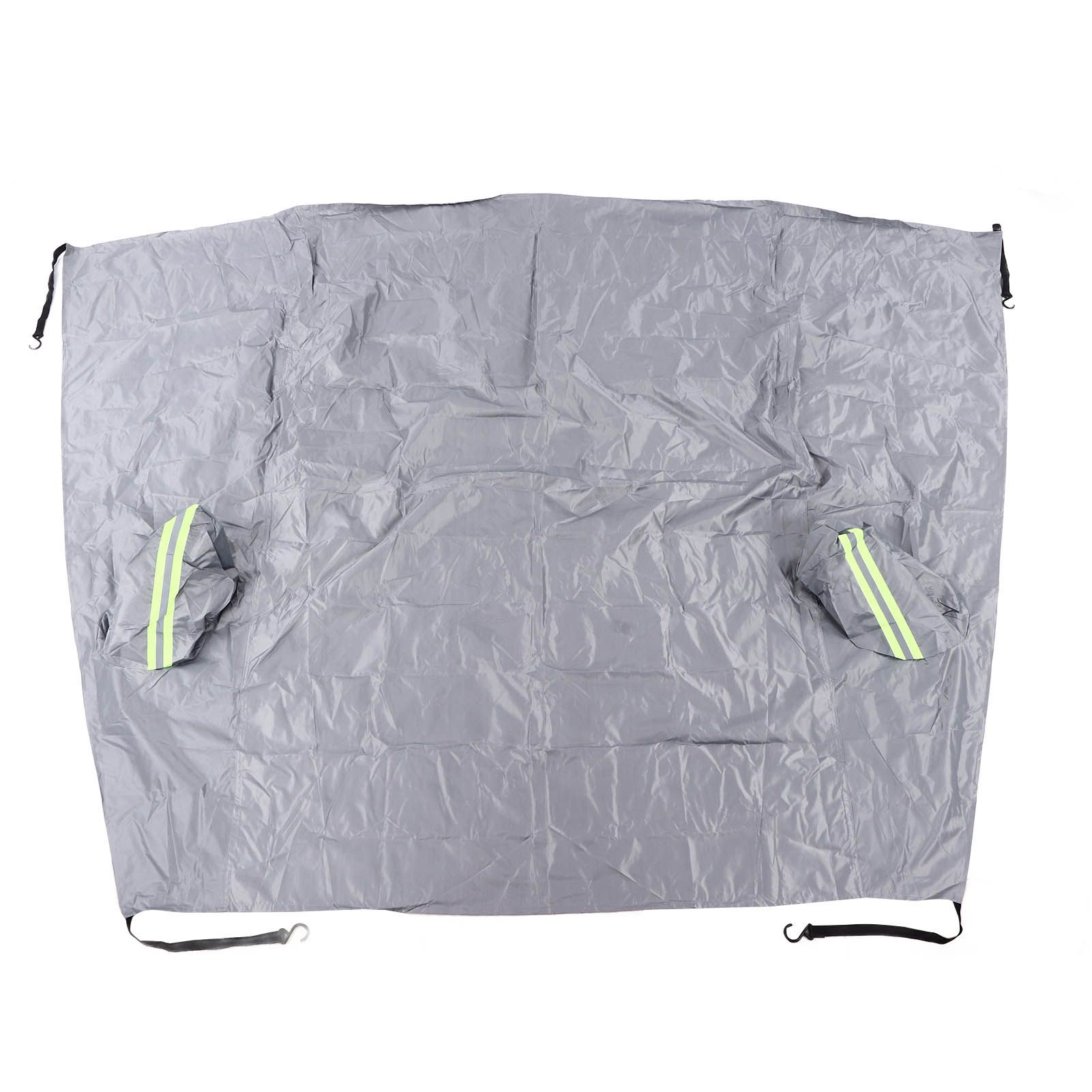 Windshield Cover Waterproof Snowproof Large Coverage Area Universal Windshield Protector with Reflective StripsGrey - Image 6