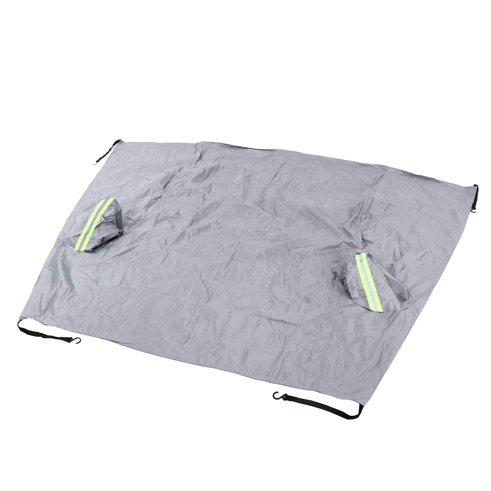 Windshield Cover Waterproof Snowproof Large Coverage Area Universal Windshield Protector with Reflective StripsGrey - Image 7