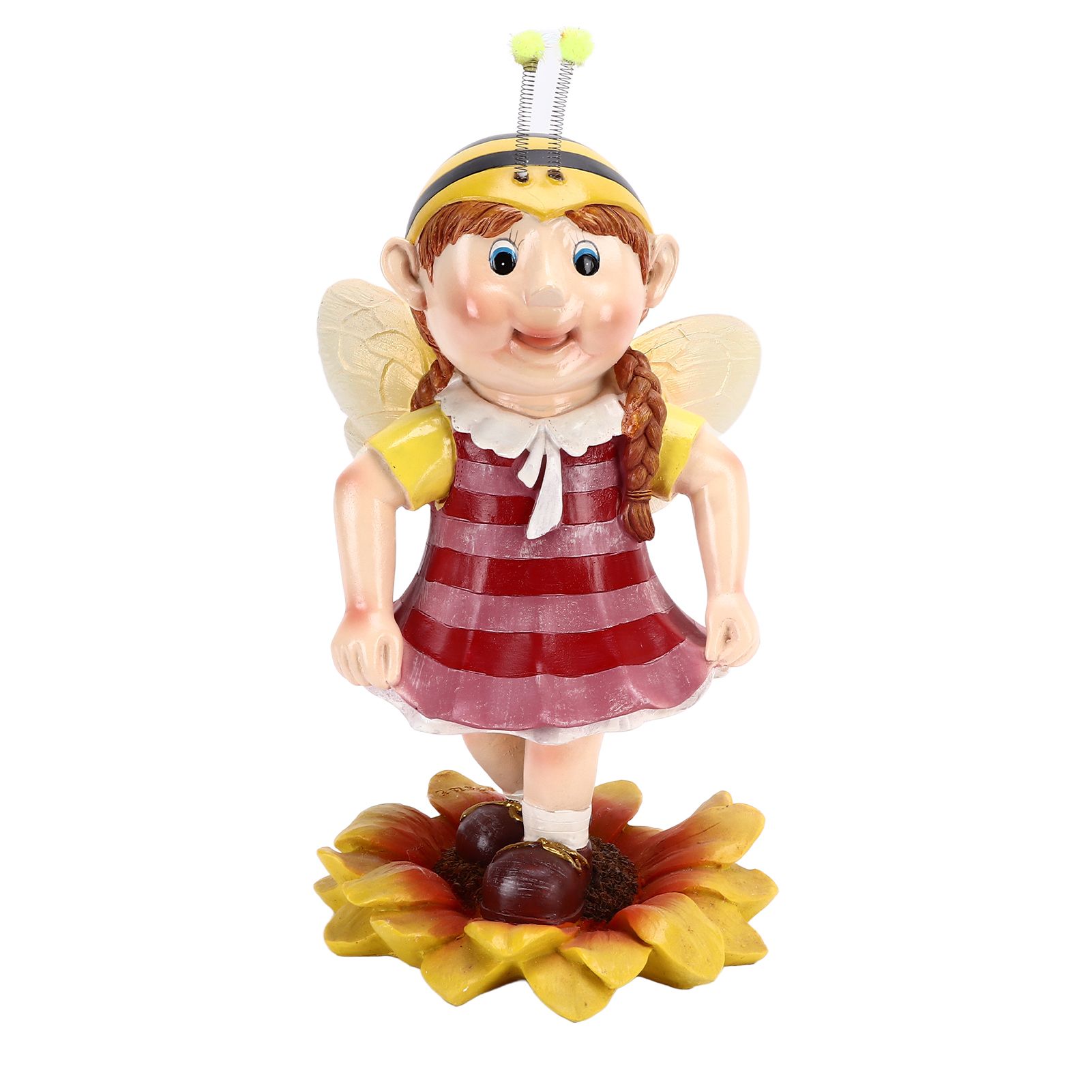 Garden Resin Ornament Cartoon Bee Waterproof Pastoral Style Outdoor Statue for Courtyard Indoor - Image 1