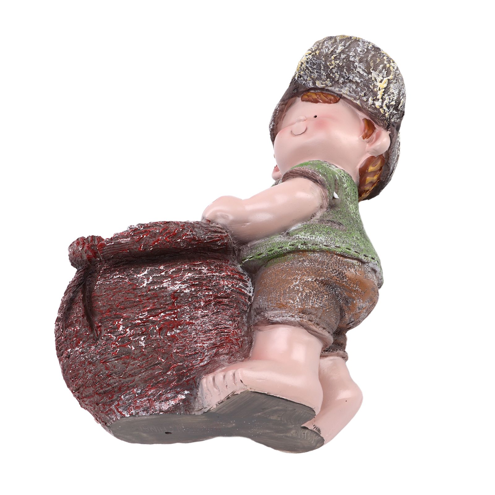 Flower Pot Ornament Cartoon Kid Shape Waterproof Textured Exquisite Vivid Statue for Garden Lawn Desk Decoration - Image 6