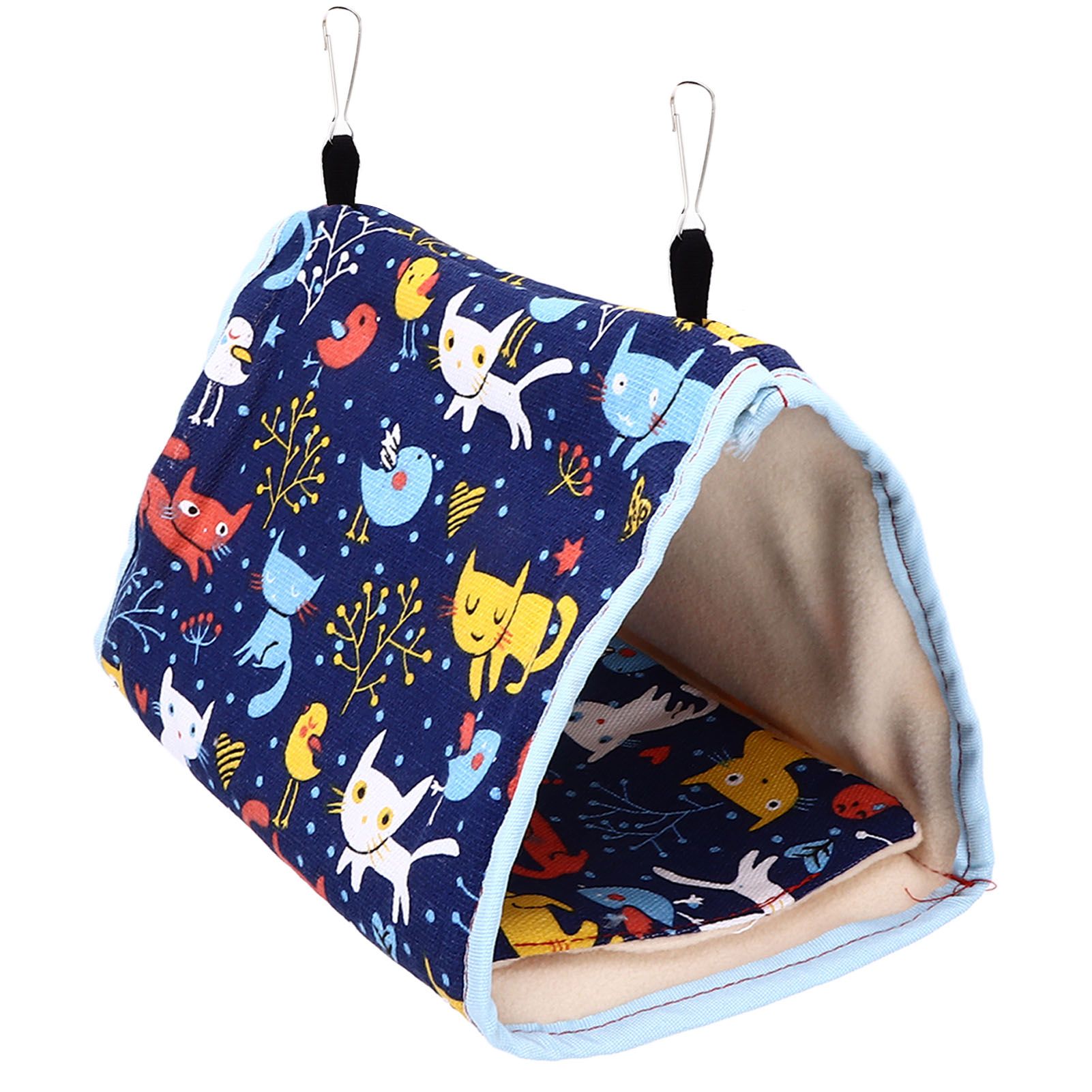 Warm Bird Nest Soft Thickened Foldable Bird Hanging Bed Toy with Hook for Parrots Parakeets - Image 2