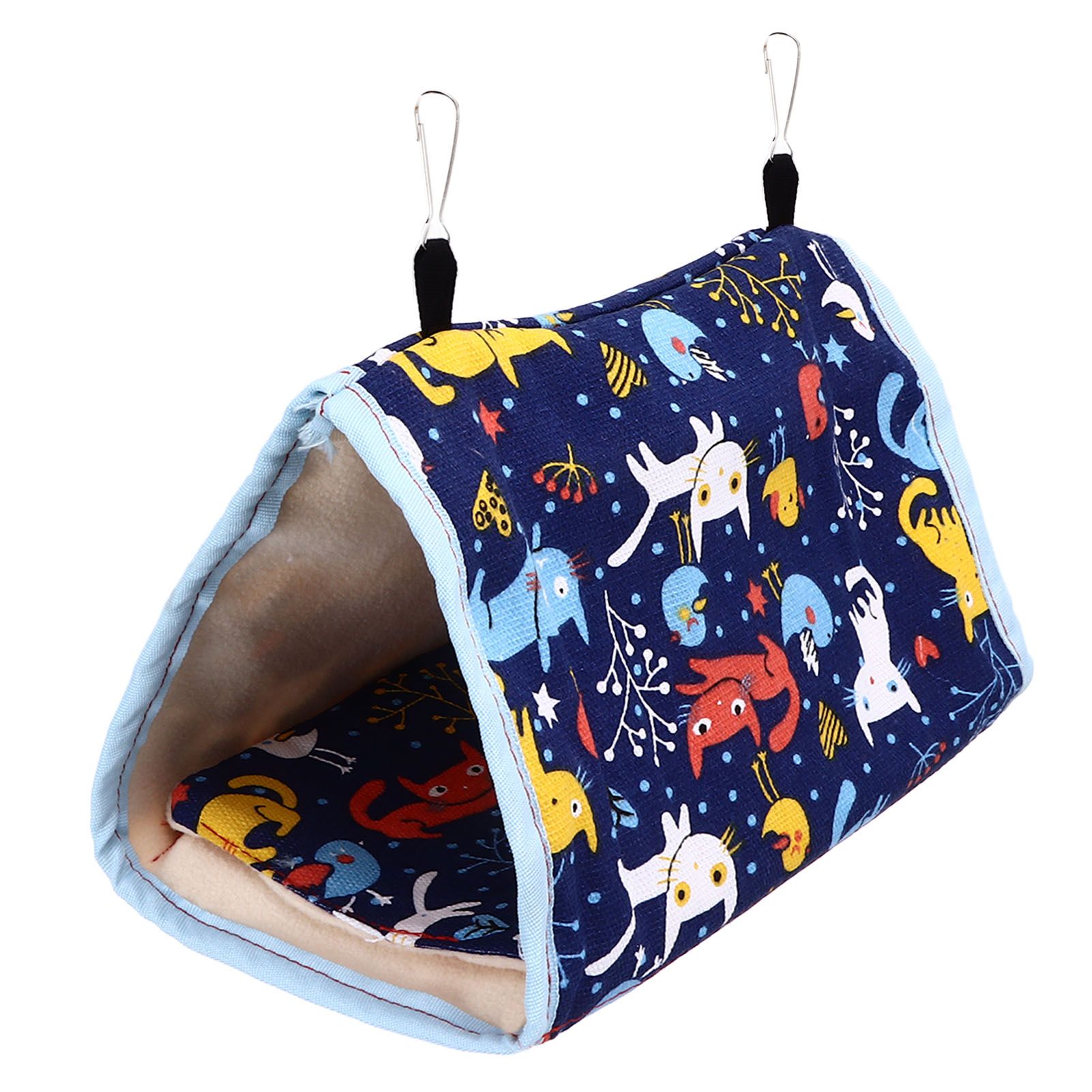 Warm Bird Nest Soft Thickened Foldable Bird Hanging Bed Toy with Hook for Parrots Parakeets - Image 3