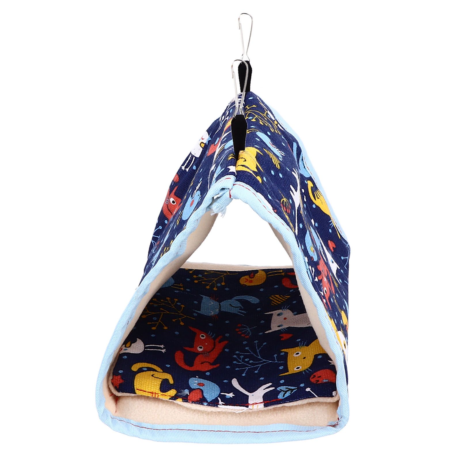 Warm Bird Nest Soft Thickened Foldable Bird Hanging Bed Toy with Hook for Parrots Parakeets - Image 6