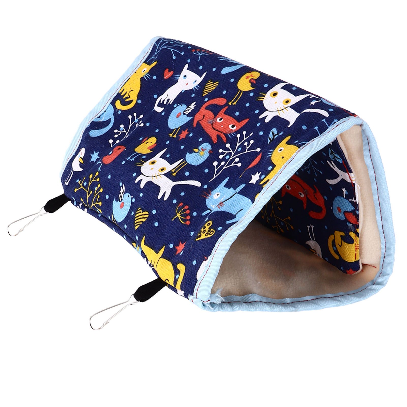 Warm Bird Nest Soft Thickened Foldable Bird Hanging Bed Toy with Hook for Parrots Parakeets - Image 7