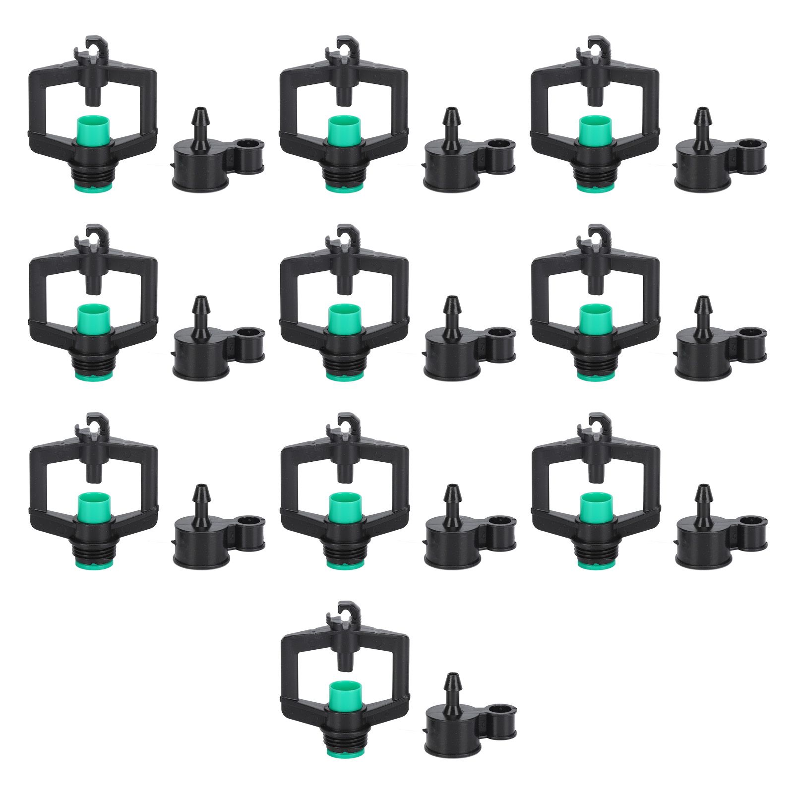 10pcs Watering Drippers 4mm Stable Plastic Irrigation Sprinkler Nozzles with Accessories for Gardening Agriculture - Image 1