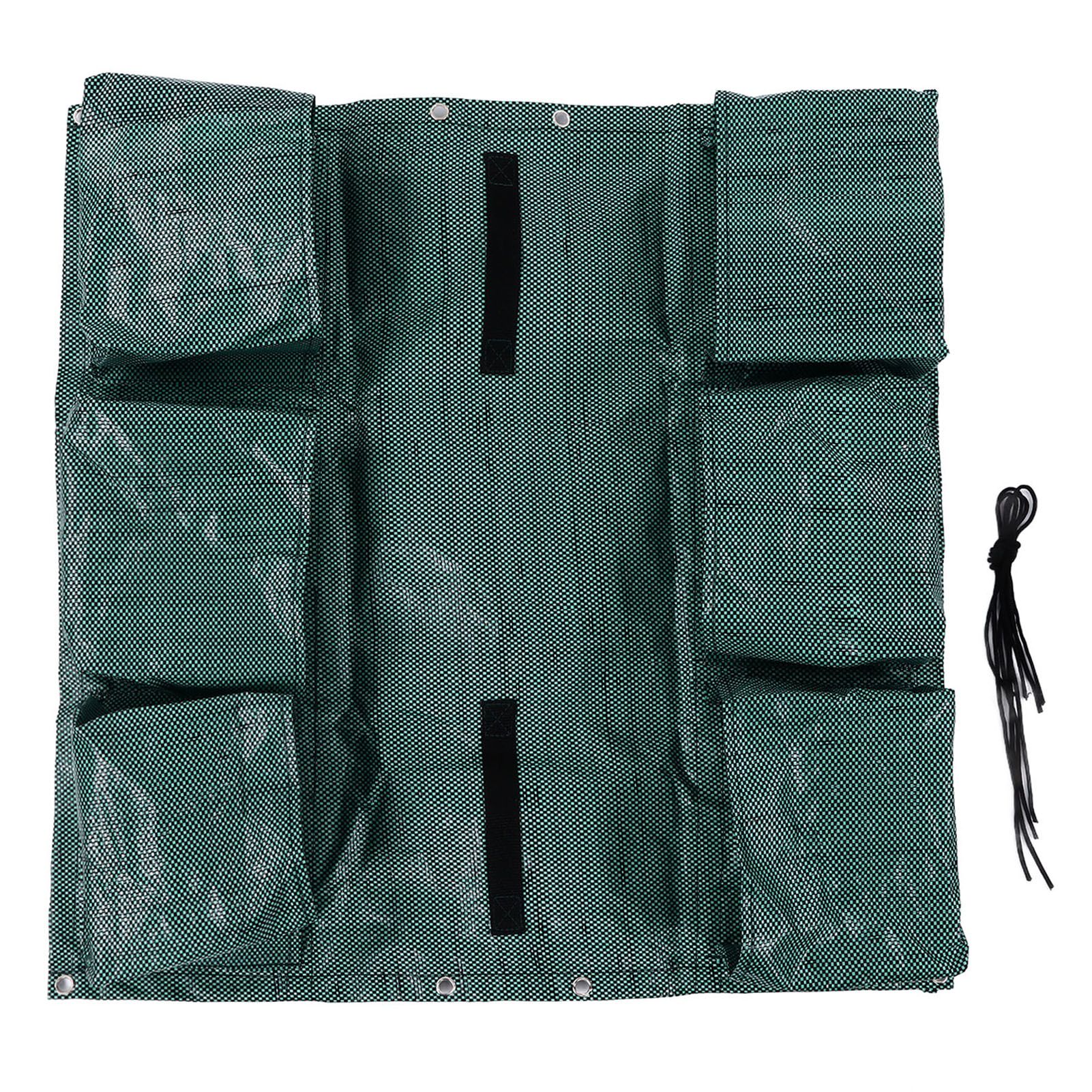 Hanging Garden Double Sided Planter Grow Bags Breathable with 6 Pockets for Garden Fence Home Balcony Decoration - Image 1