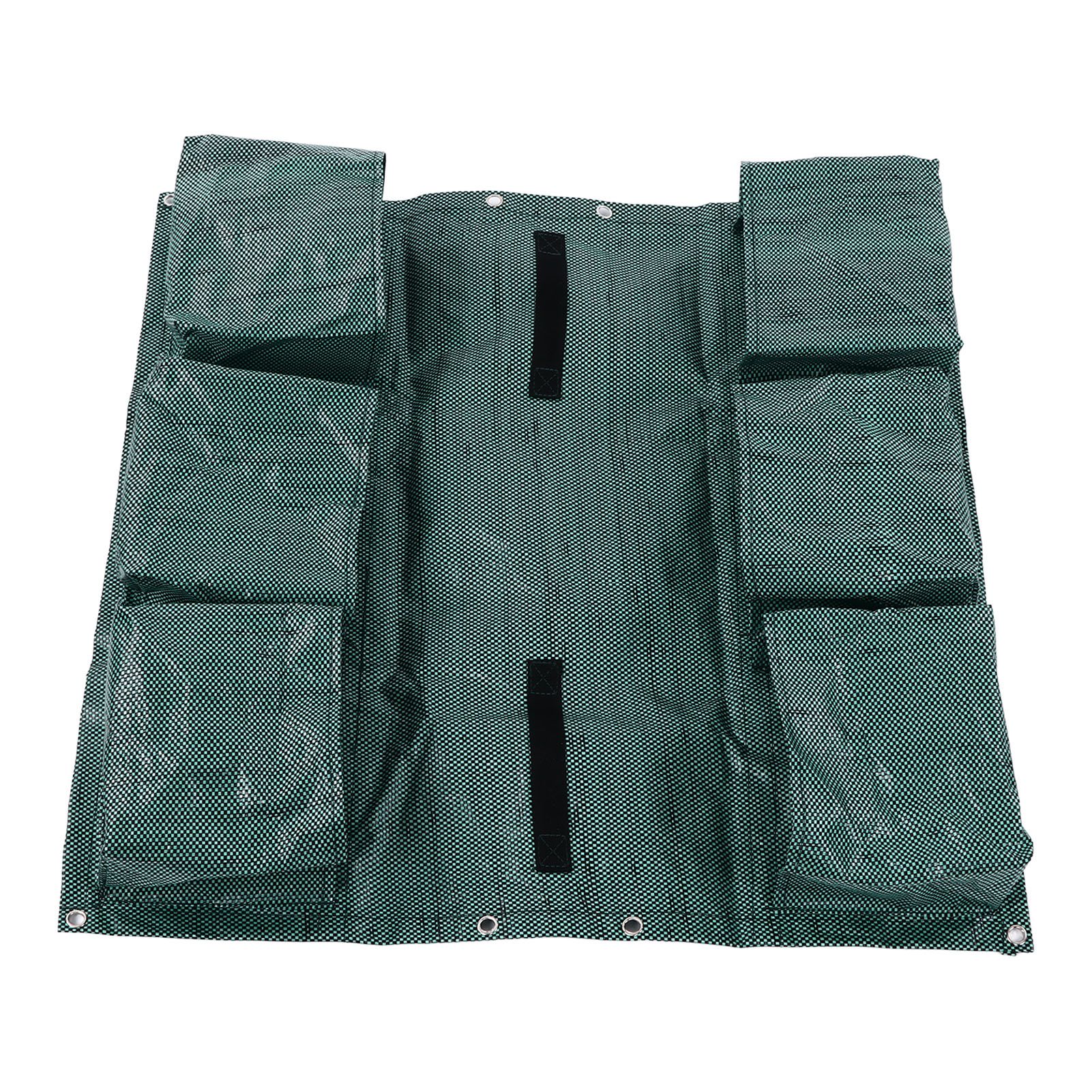 Hanging Garden Double Sided Planter Grow Bags Breathable with 6 Pockets for Garden Fence Home Balcony Decoration - Image 2