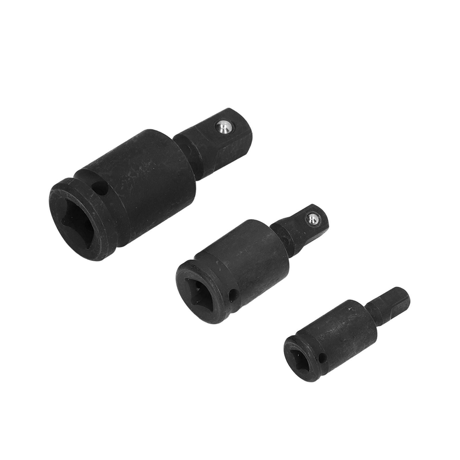 3PCS Universal Joint Socket Adapter 1/2 1/4 3/8 Drive Impact Adapter Socket Extension Adapter - Image 2