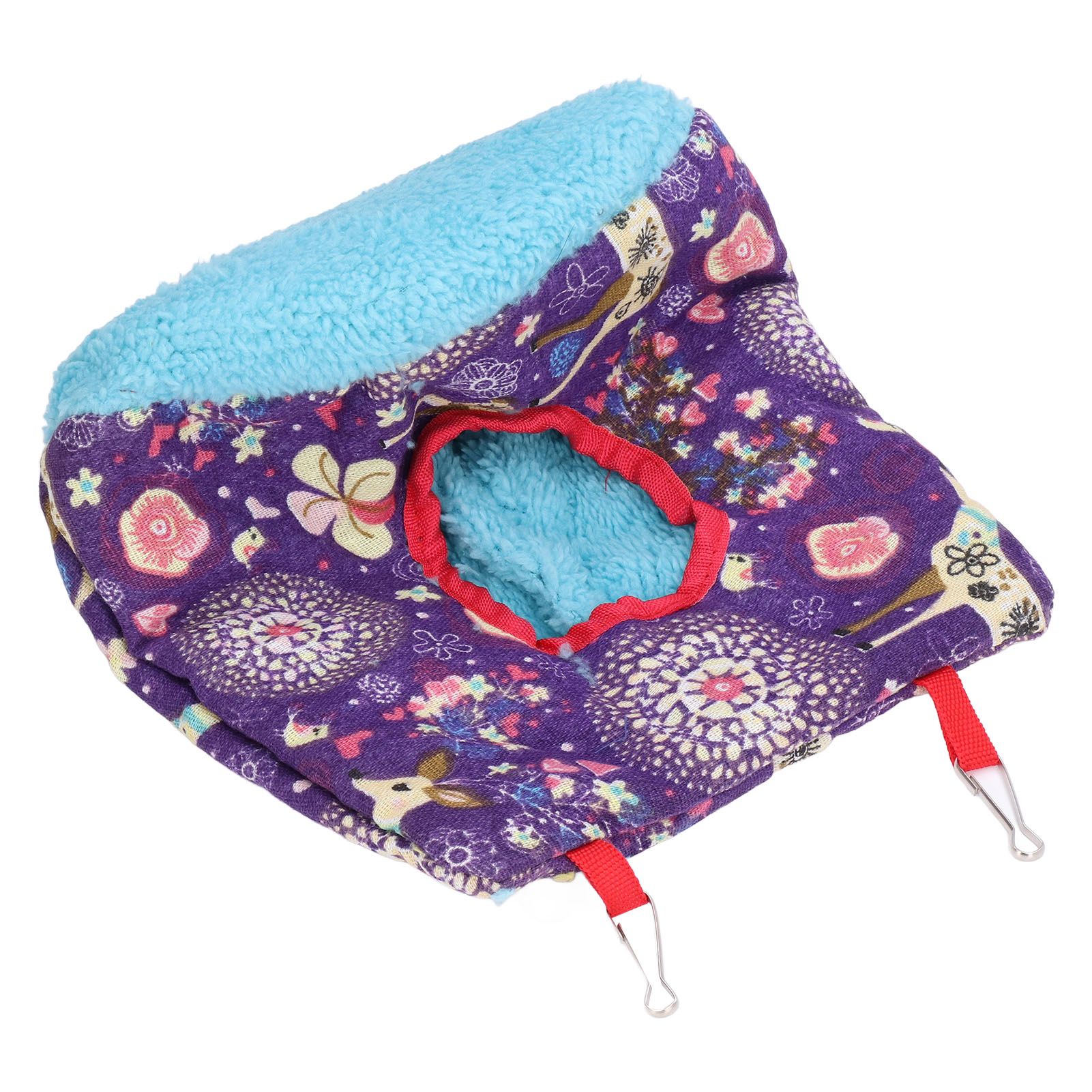 Warm Bird Hammock Plush Soft Foldable Round Bird Hanging Nest for Parrots Parakeet - Image 3