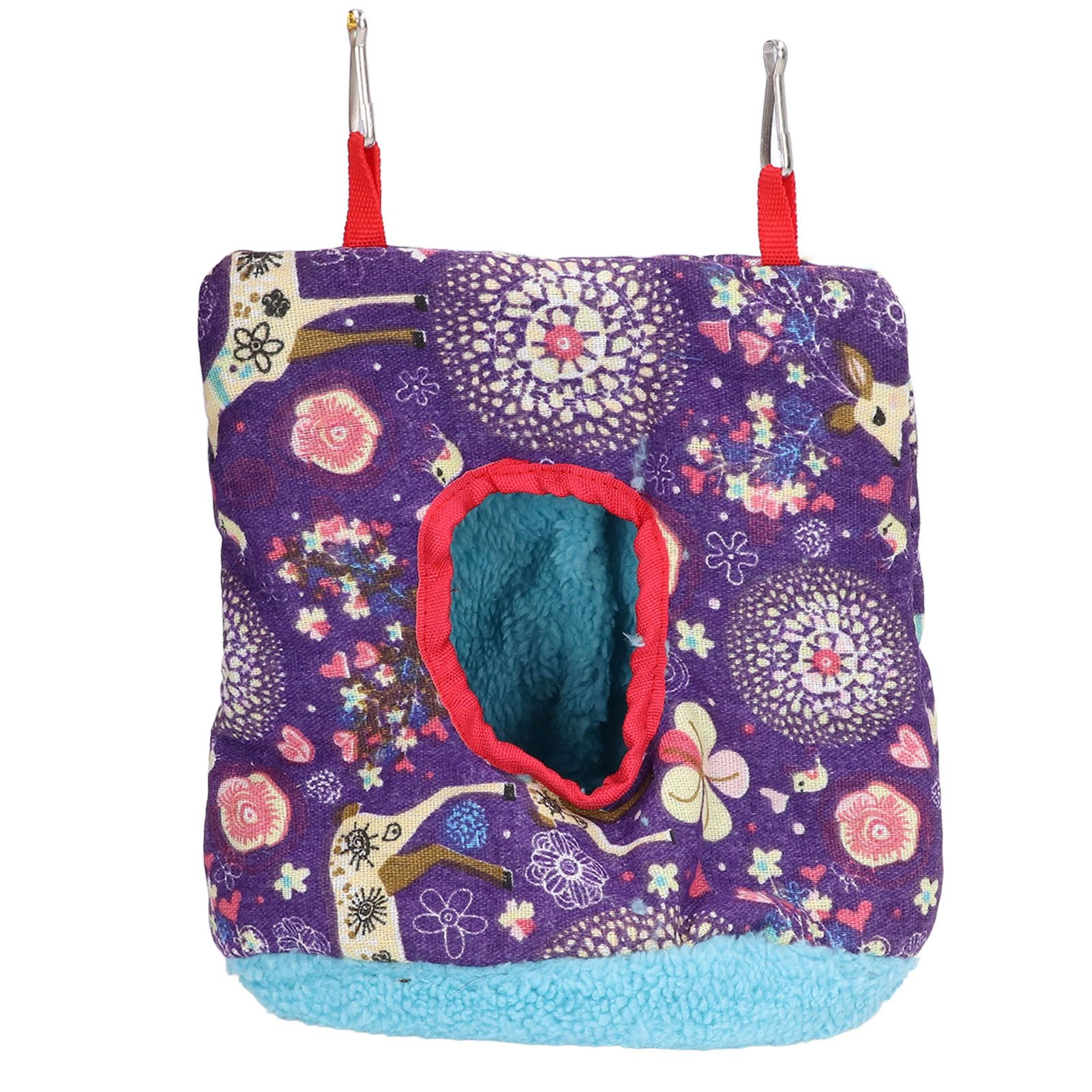 Warm Bird Hammock Plush Soft Foldable Round Bird Hanging Nest for Parrots Parakeet - Image 4