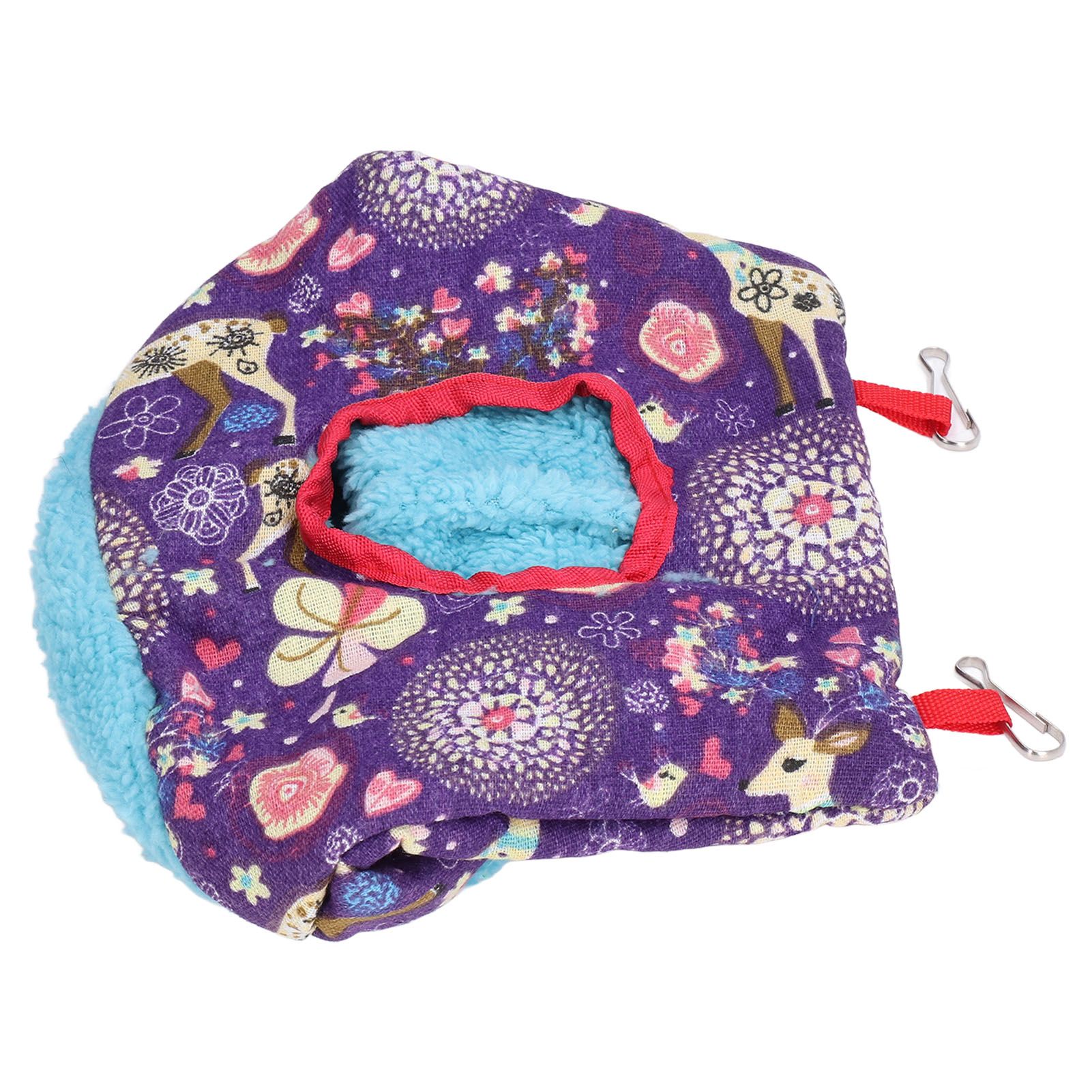 Warm Bird Hammock Plush Soft Foldable Round Bird Hanging Nest for Parrots Parakeet - Image 5