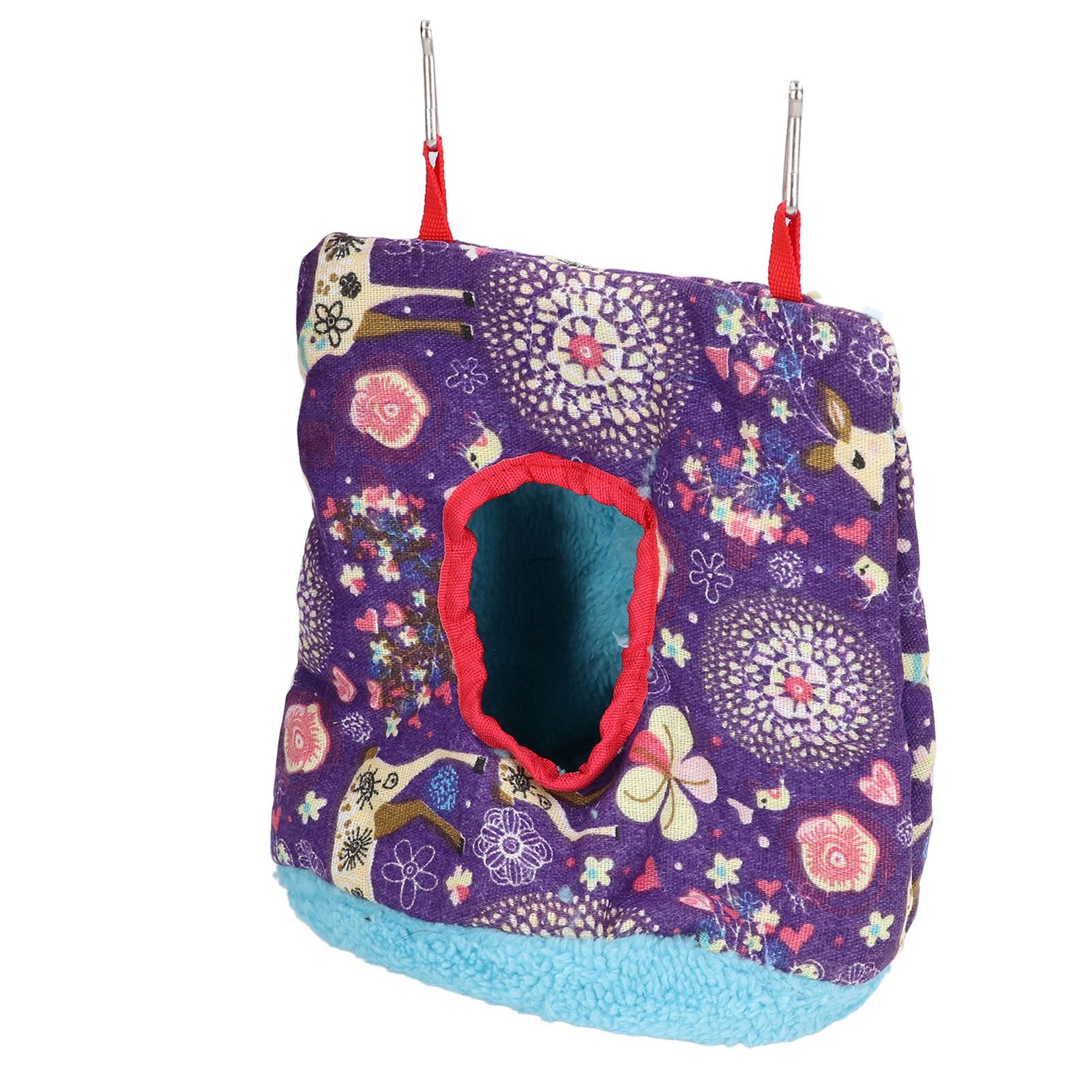 Warm Bird Hammock Plush Soft Foldable Round Bird Hanging Nest for Parrots Parakeet - Image 7