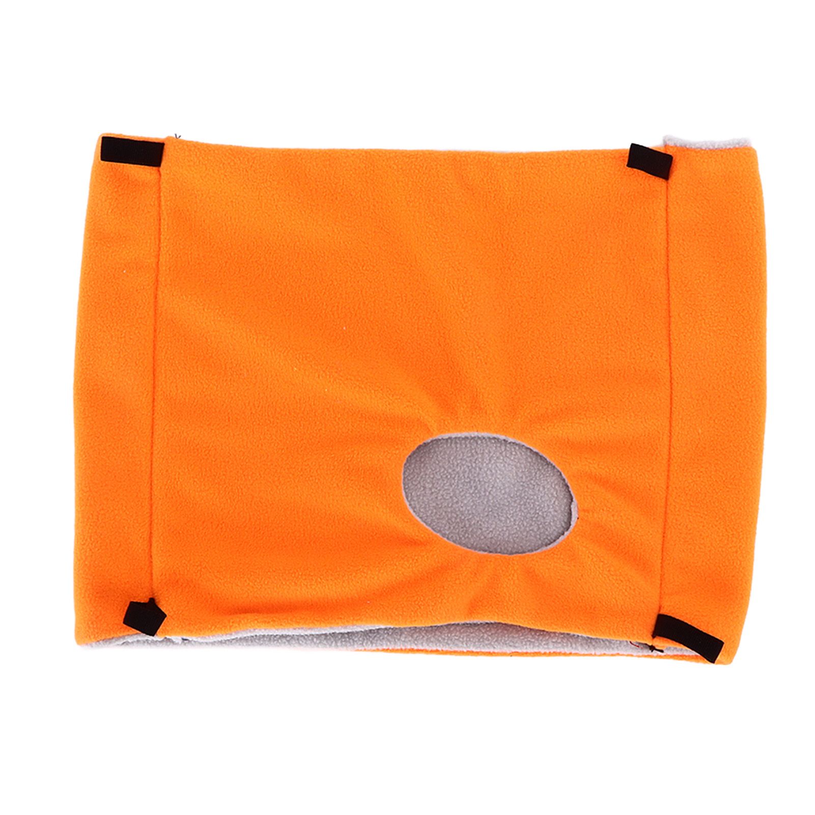 Bird Warm Nest Thermal Plush Cage Hanging Bed Hamster Double Layer Hammock for Winter Cold WeatherOrange - Image 6