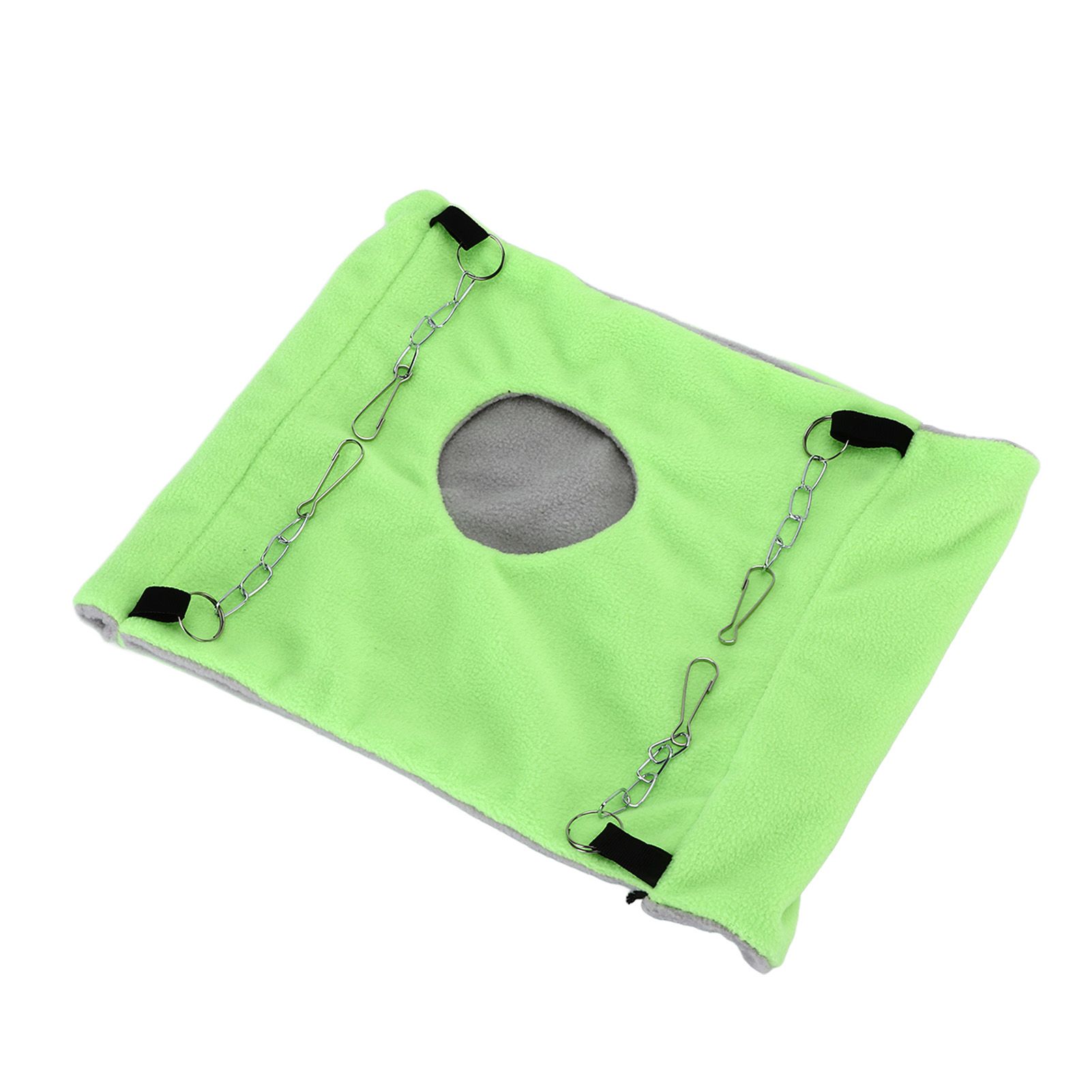 Bird Warm Nest Thermal Plush Cage Hanging Bed Hamster Double Layer Hammock for Winter Cold WeatherGreen - Image 3
