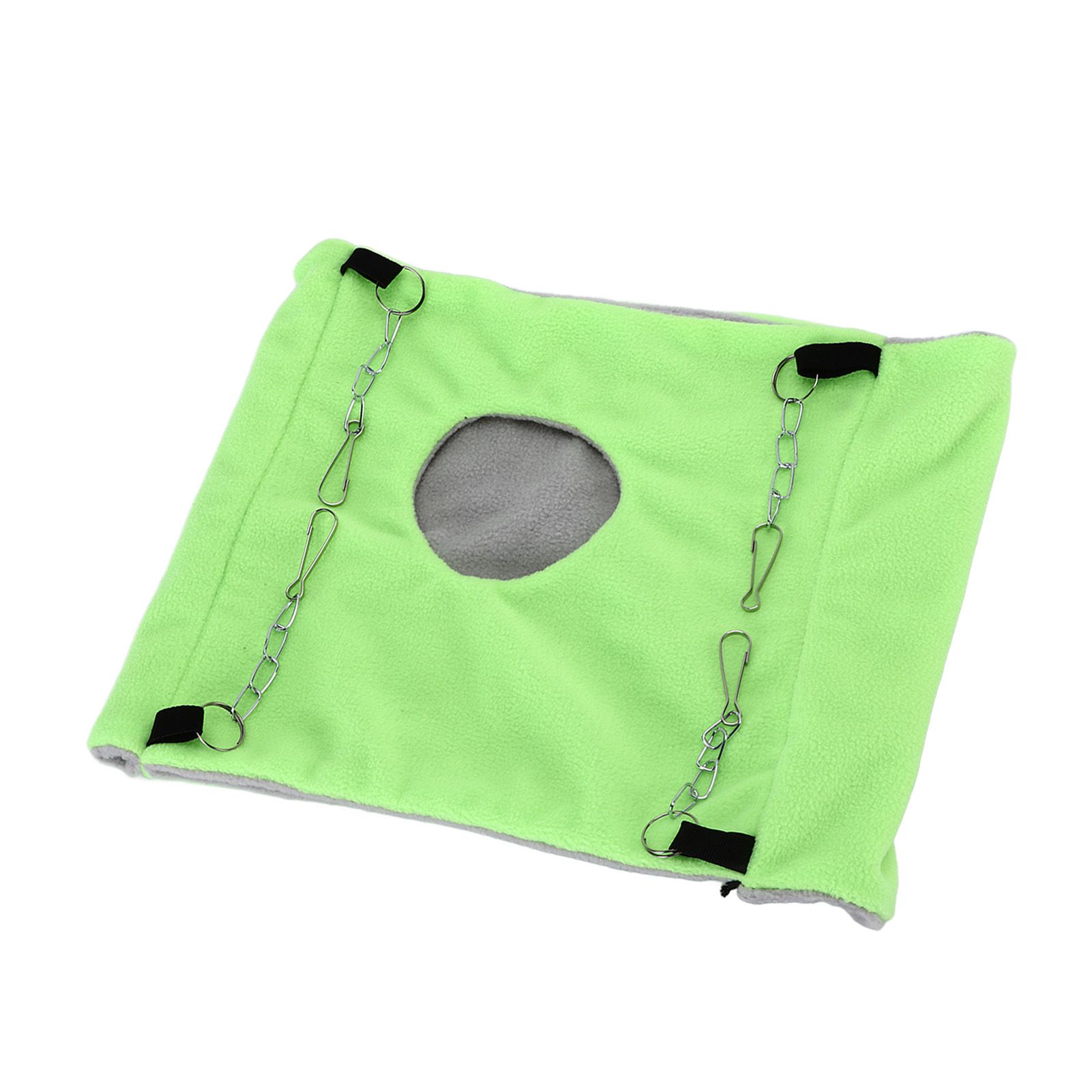 Bird Warm Nest Thermal Plush Cage Hanging Bed Hamster Double Layer Hammock for Winter Cold WeatherGreen - Image 4
