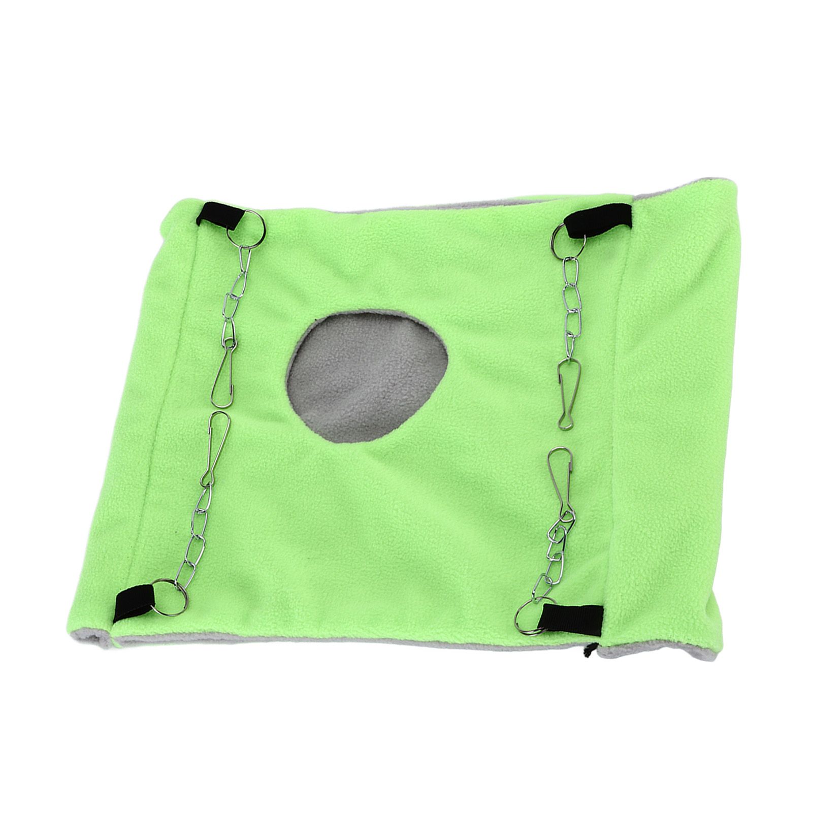 Bird Warm Nest Thermal Plush Cage Hanging Bed Hamster Double Layer Hammock for Winter Cold WeatherGreen - Image 6