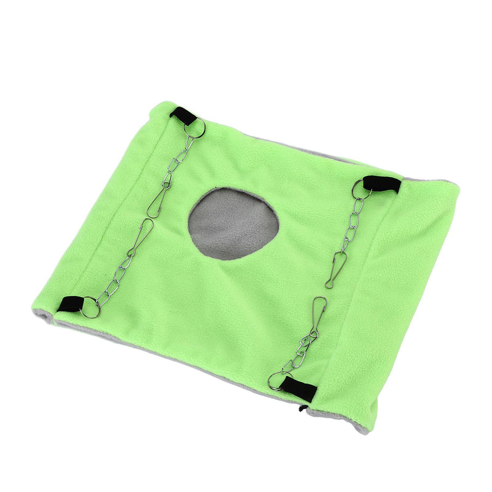 Bird Warm Nest Thermal Plush Cage Hanging Bed Hamster Double Layer Hammock for Winter Cold WeatherGreen - Image 7