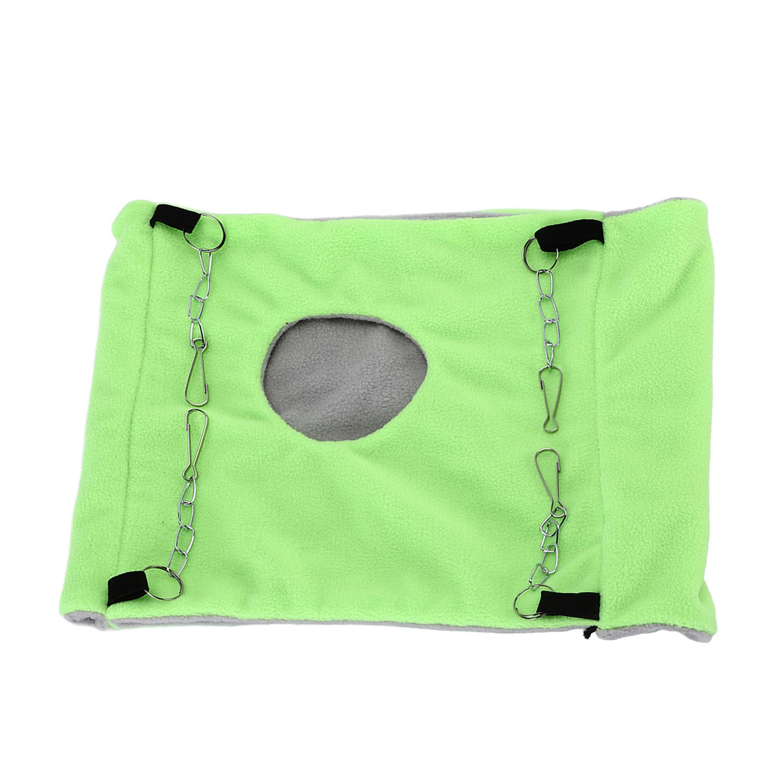 Bird Warm Nest Thermal Plush Cage Hanging Bed Hamster Double Layer Hammock for Winter Cold WeatherGreen - Image 8