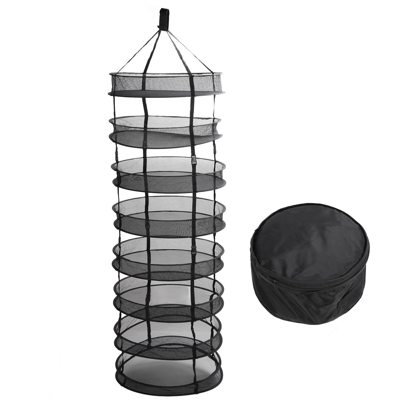 8 Layer Hanging Herb Buds Dry Net Detachable Collapsible Mesh Hydroponics Plant Drying Rack Net - Image 1