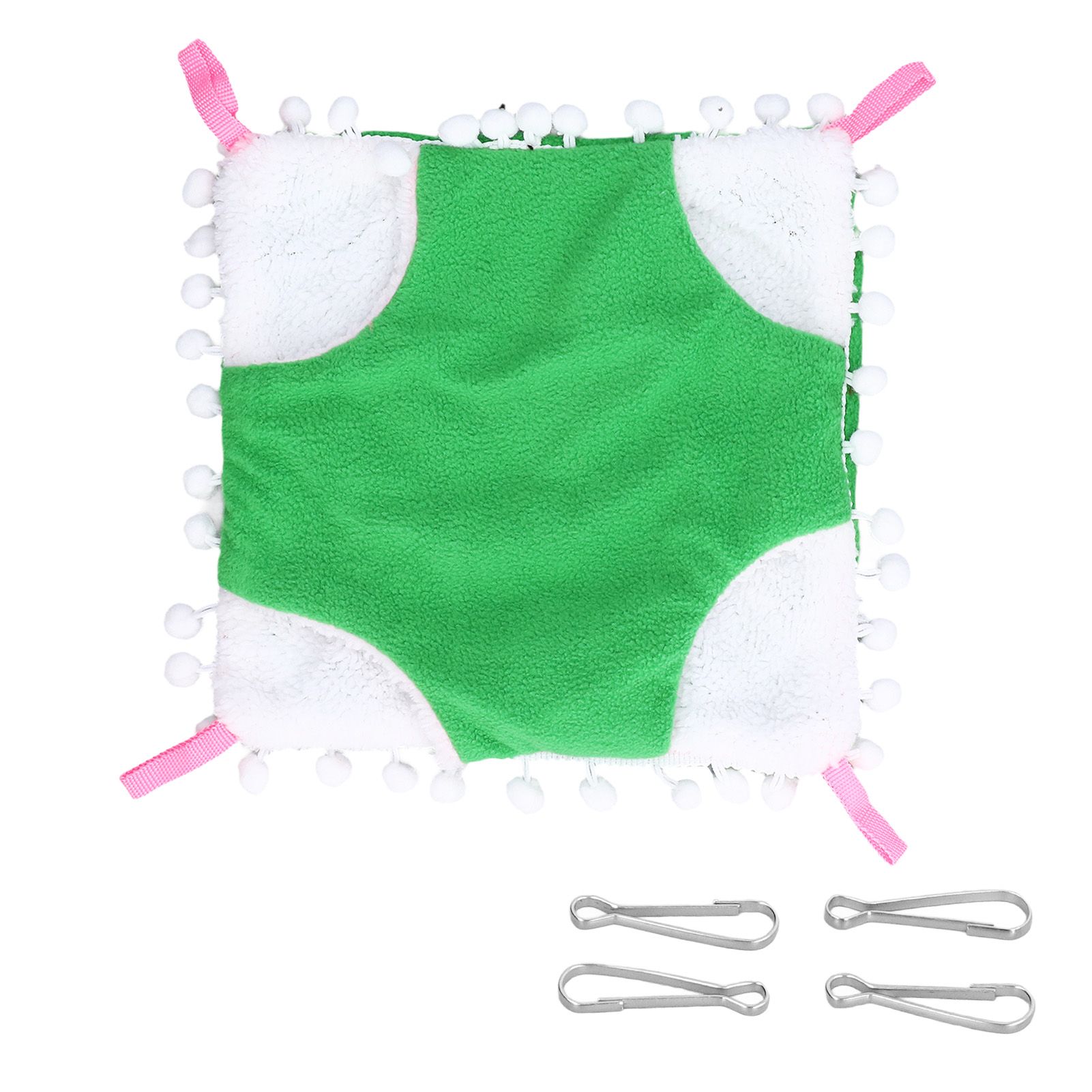 Small Pet Cage Hammock Parrot Warm Hanging Hammock Bird Nest Hut Bed for Hamsters Sugar Gliders Golden HamsterL Green - Image 1