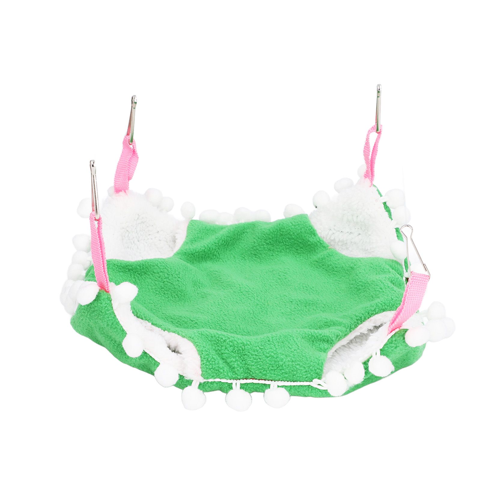Small Pet Cage Hammock Parrot Warm Hanging Hammock Bird Nest Hut Bed for Hamsters Sugar Gliders Golden HamsterL Green - Image 4