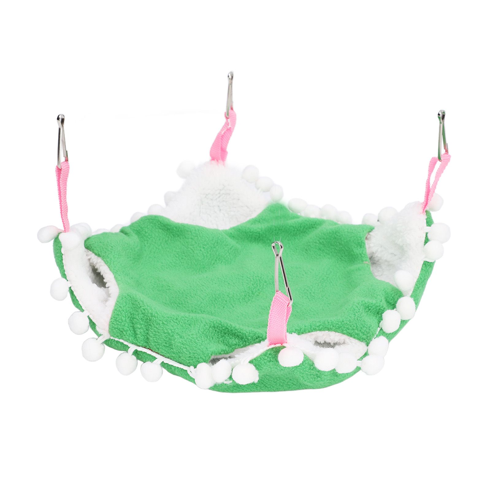 Small Pet Cage Hammock Parrot Warm Hanging Hammock Bird Nest Hut Bed for Hamsters Sugar Gliders Golden HamsterL Green - Image 5