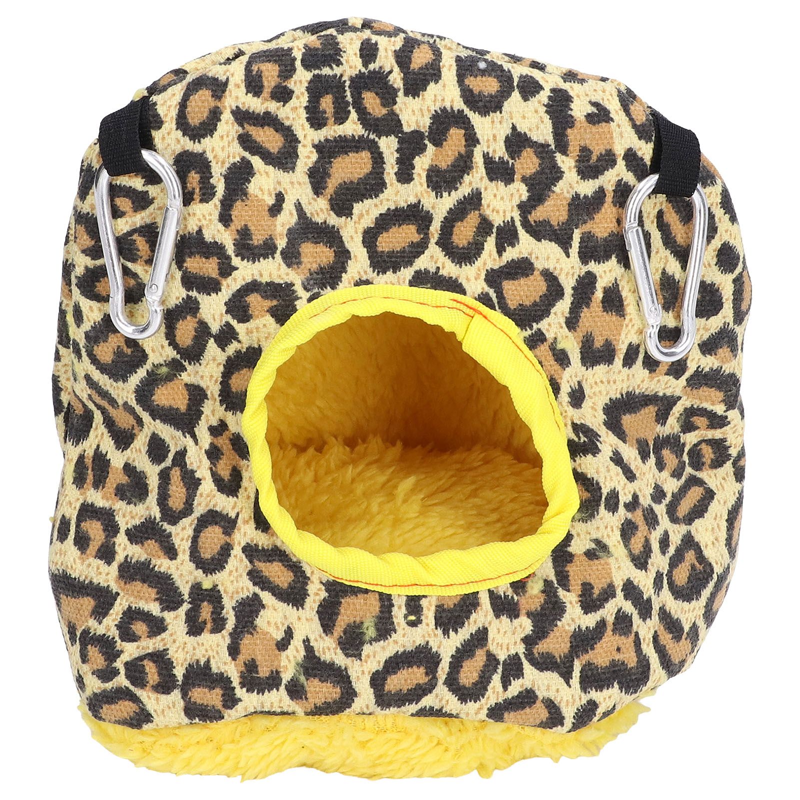 Warm Birdhouse Round Shape Soft Plush Save Space Easy Clean Safety Parrots HouseLeopard Print - Image 6