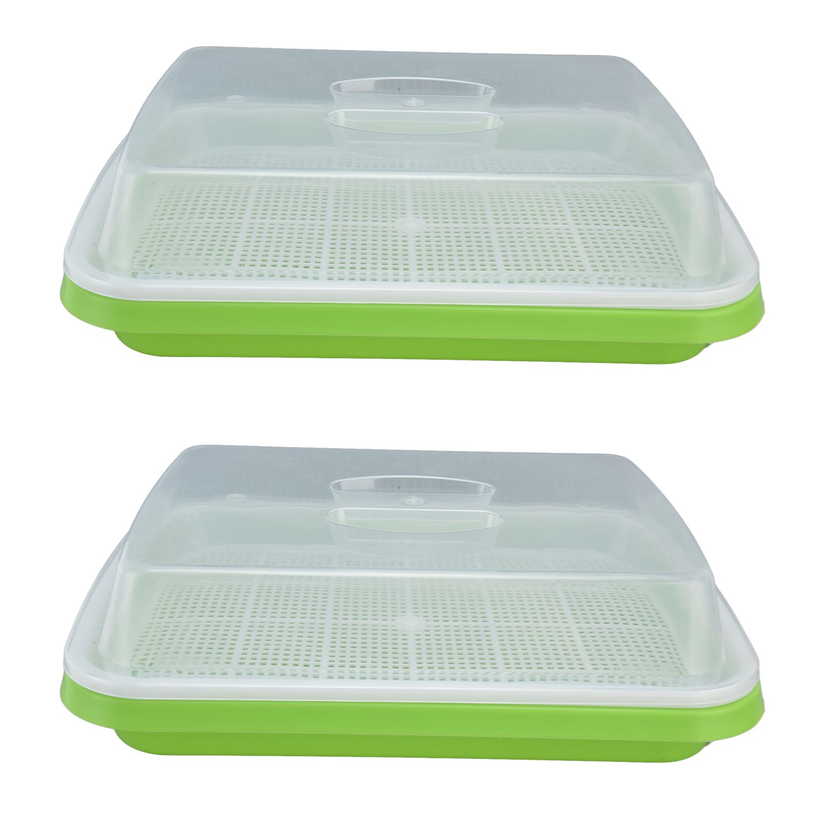 Sprouting Tray Transparent Lid Dense Small Holes Fine Workmanship Plastic Material Seed Sprouter - Image 1