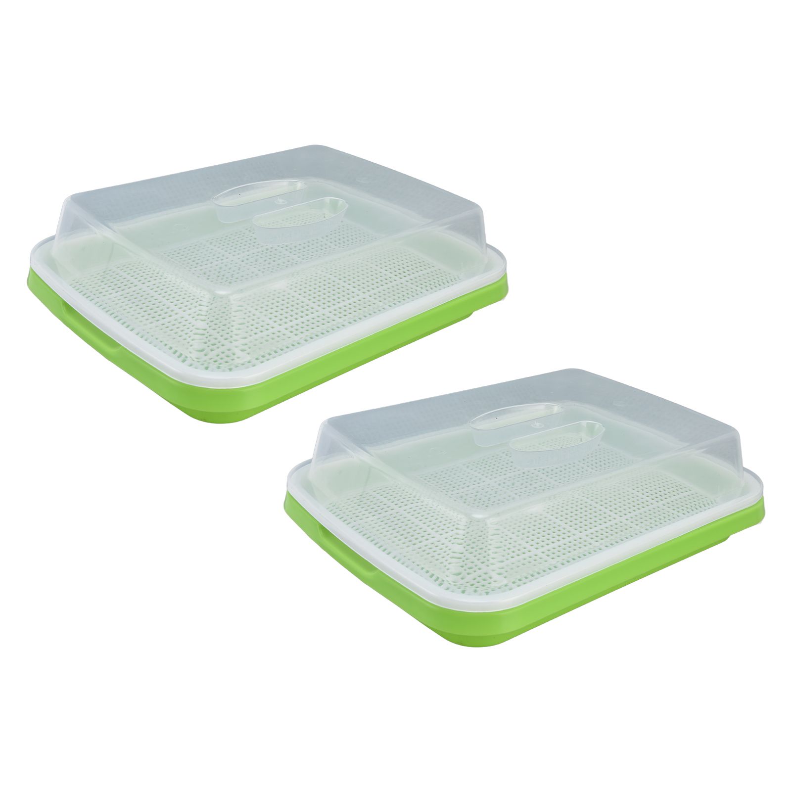 Sprouting Tray Transparent Lid Dense Small Holes Fine Workmanship Plastic Material Seed Sprouter - Image 4