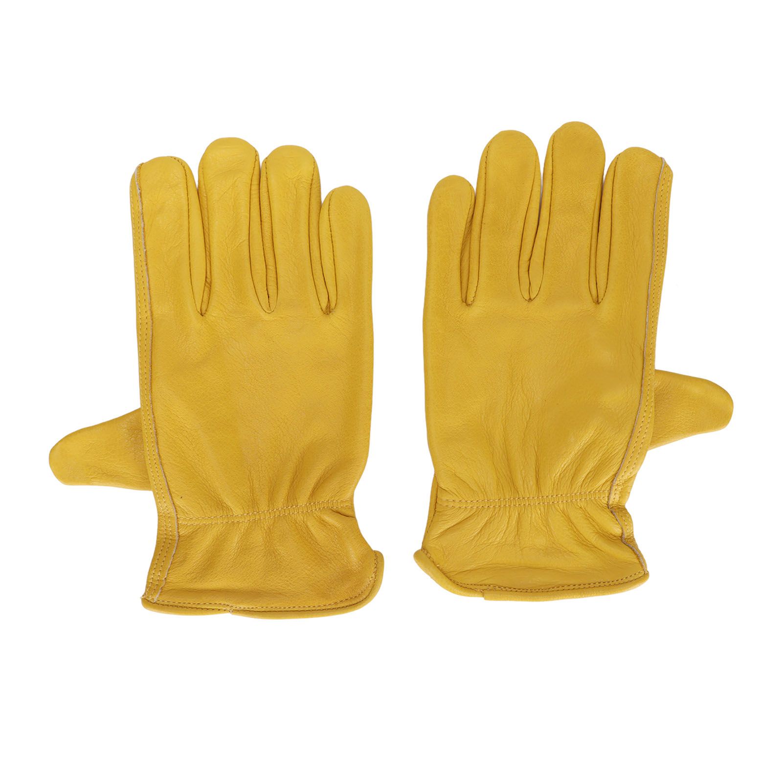 Garden Cowhide Gloves Wear Resistance Full Finger Leather Gloves for Outdoor CyclingM - Image 1