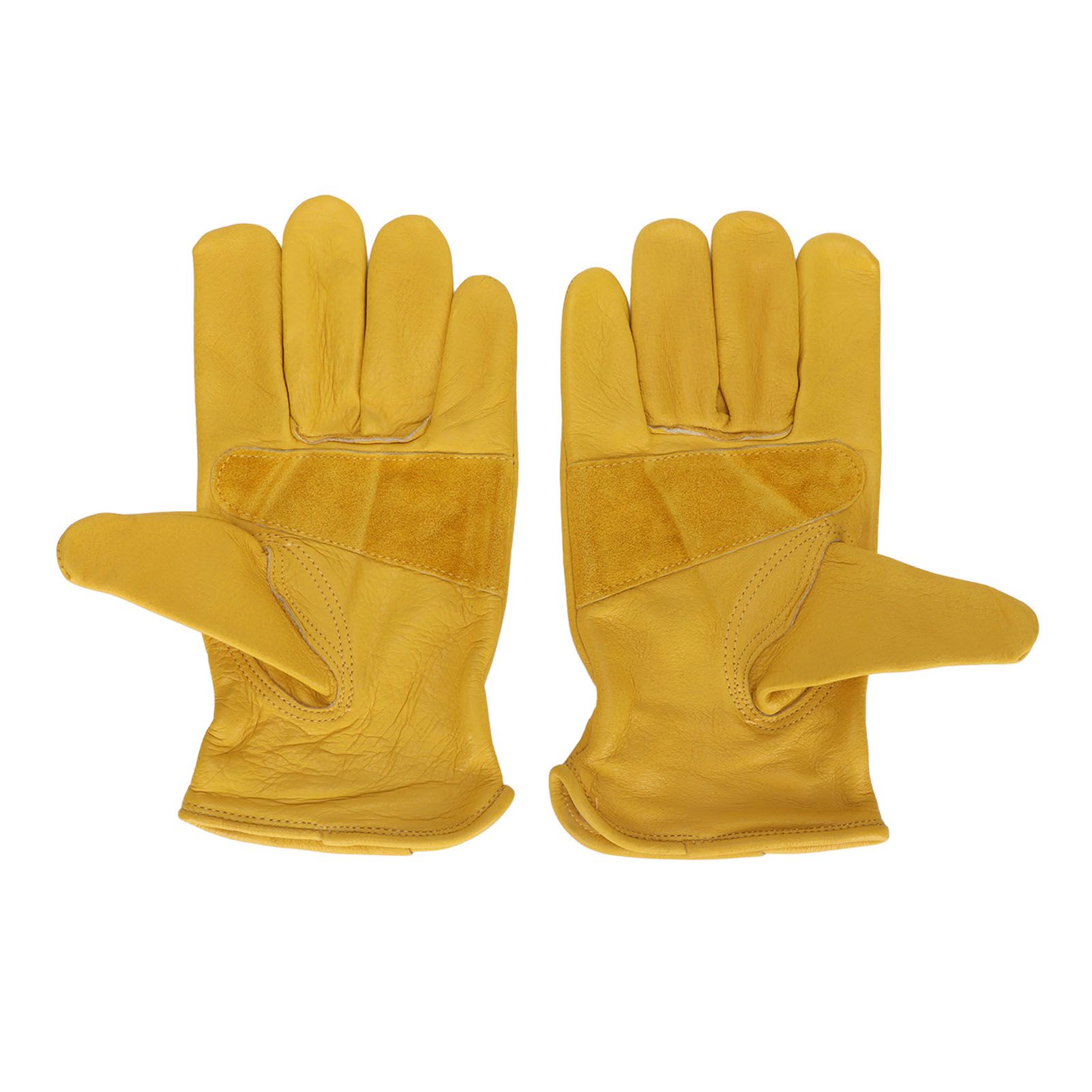 Garden Cowhide Gloves Wear Resistance Full Finger Leather Gloves for Outdoor CyclingM - Image 2