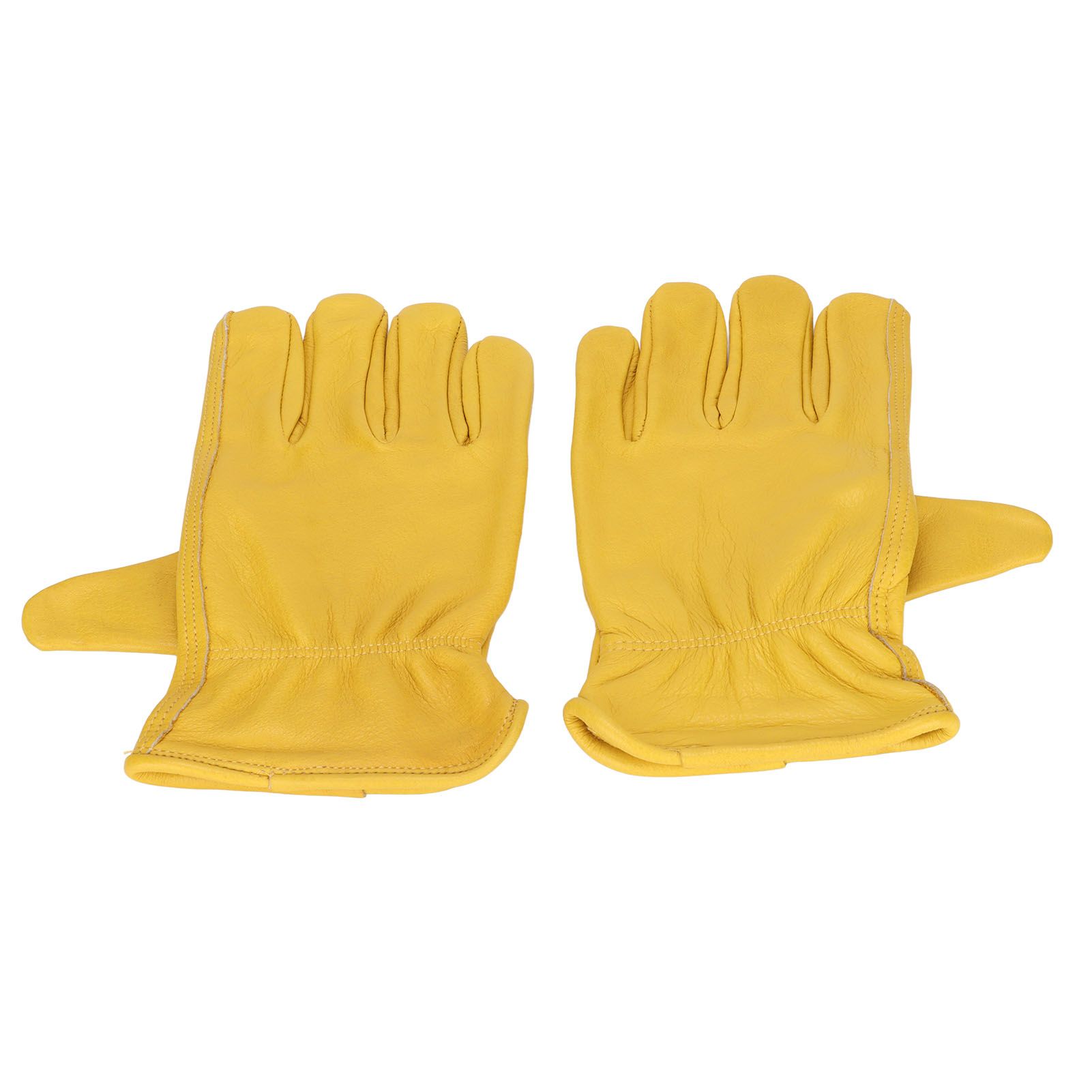 Garden Cowhide Gloves Wear Resistance Full Finger Leather Gloves for Outdoor CyclingM - Image 3