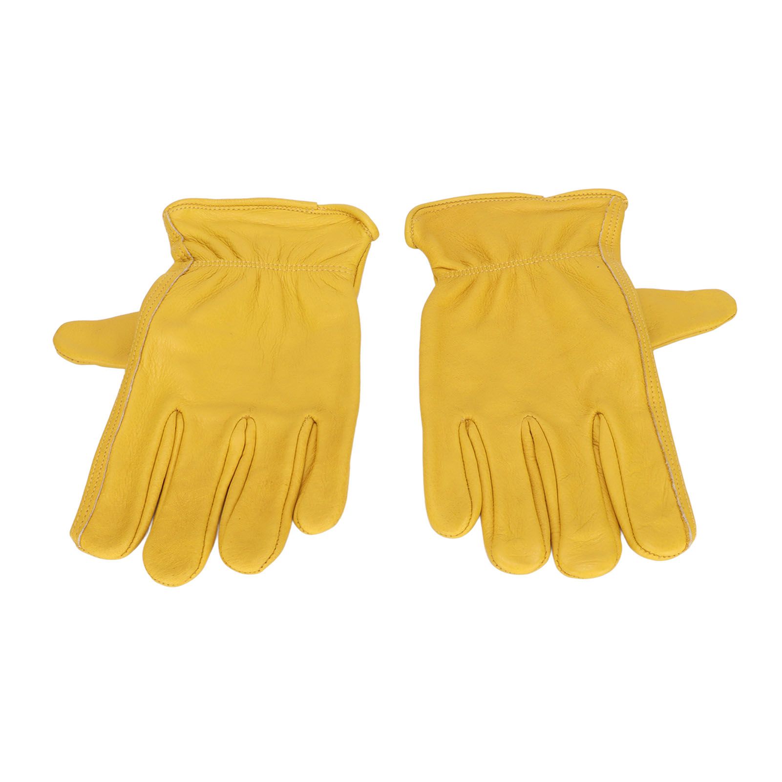 Garden Cowhide Gloves Wear Resistance Full Finger Leather Gloves for Outdoor CyclingM - Image 5