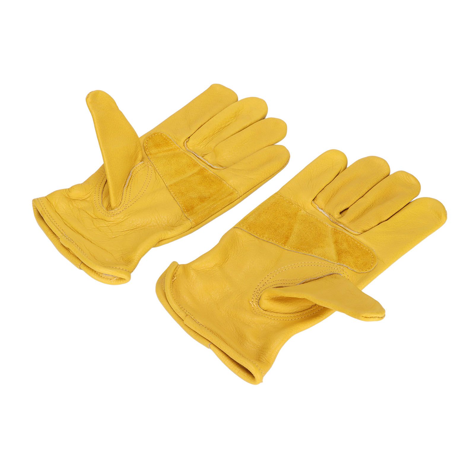 Garden Cowhide Gloves Wear Resistance Full Finger Leather Gloves for Outdoor CyclingM - Image 6