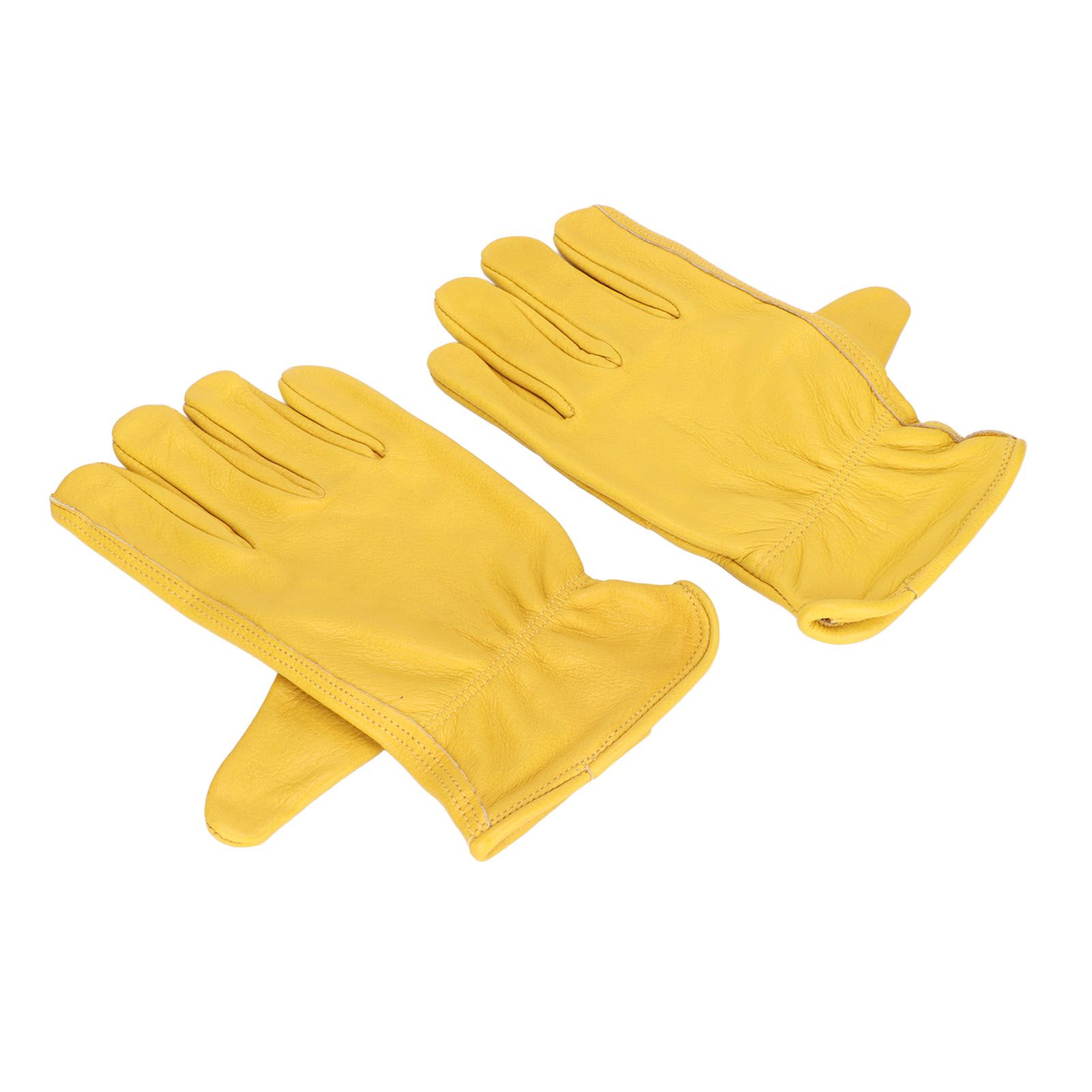 Garden Cowhide Gloves Wear Resistance Full Finger Leather Gloves for Outdoor CyclingM - Image 7