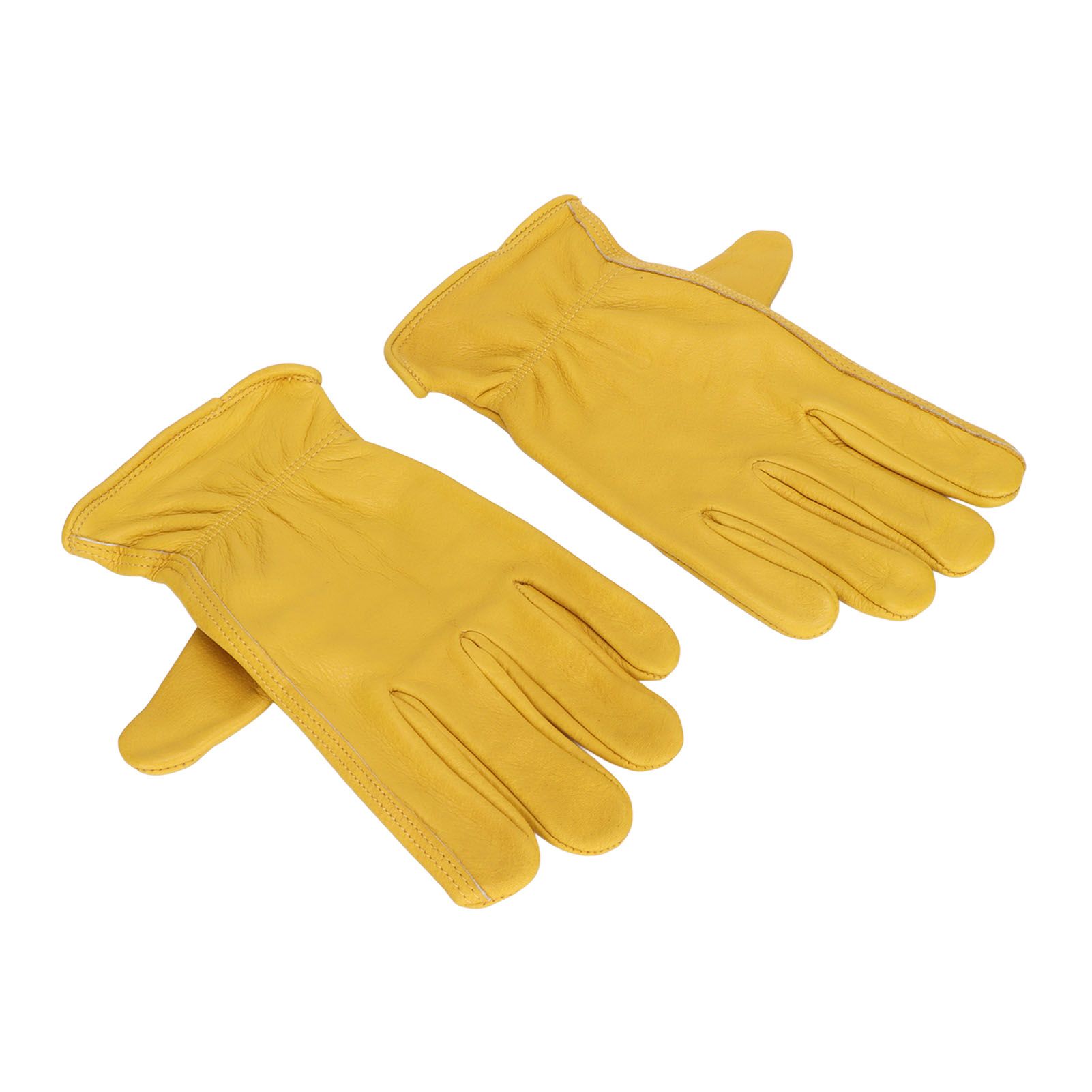 Garden Cowhide Gloves Wear Resistance Full Finger Leather Gloves for Outdoor CyclingM - Image 8